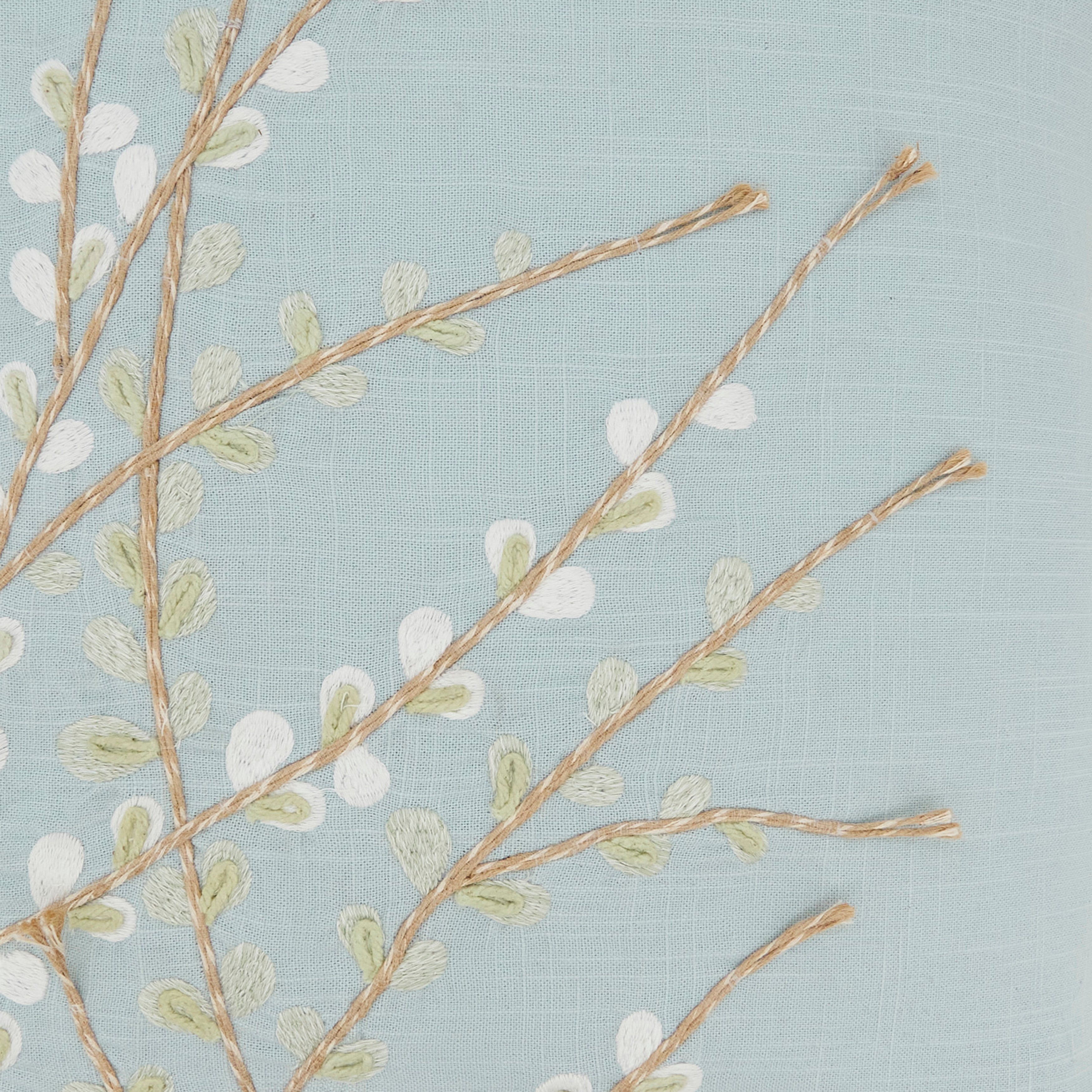 Elegant Embroidered Floral Pillow