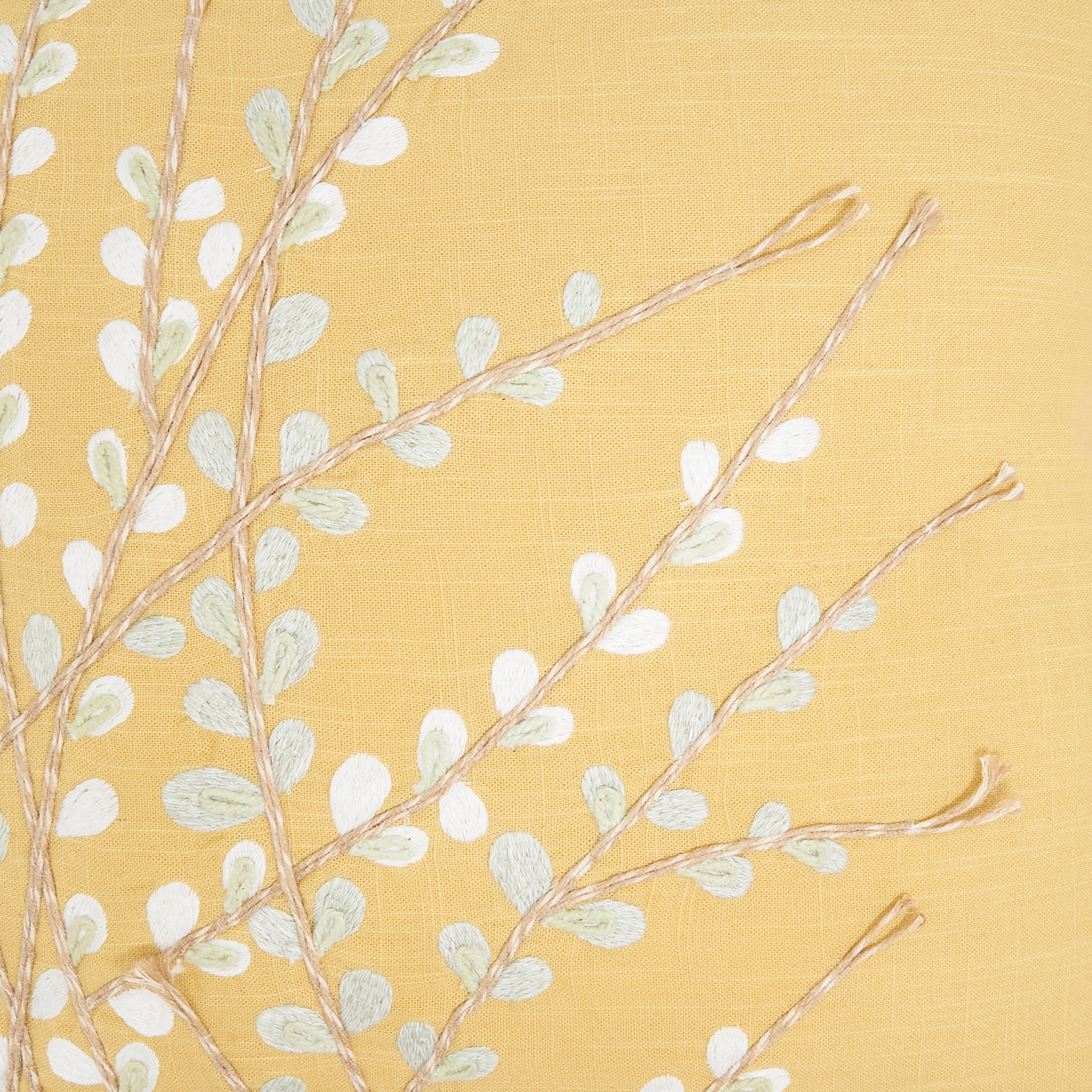 Elegant Embroidered Floral Pillow