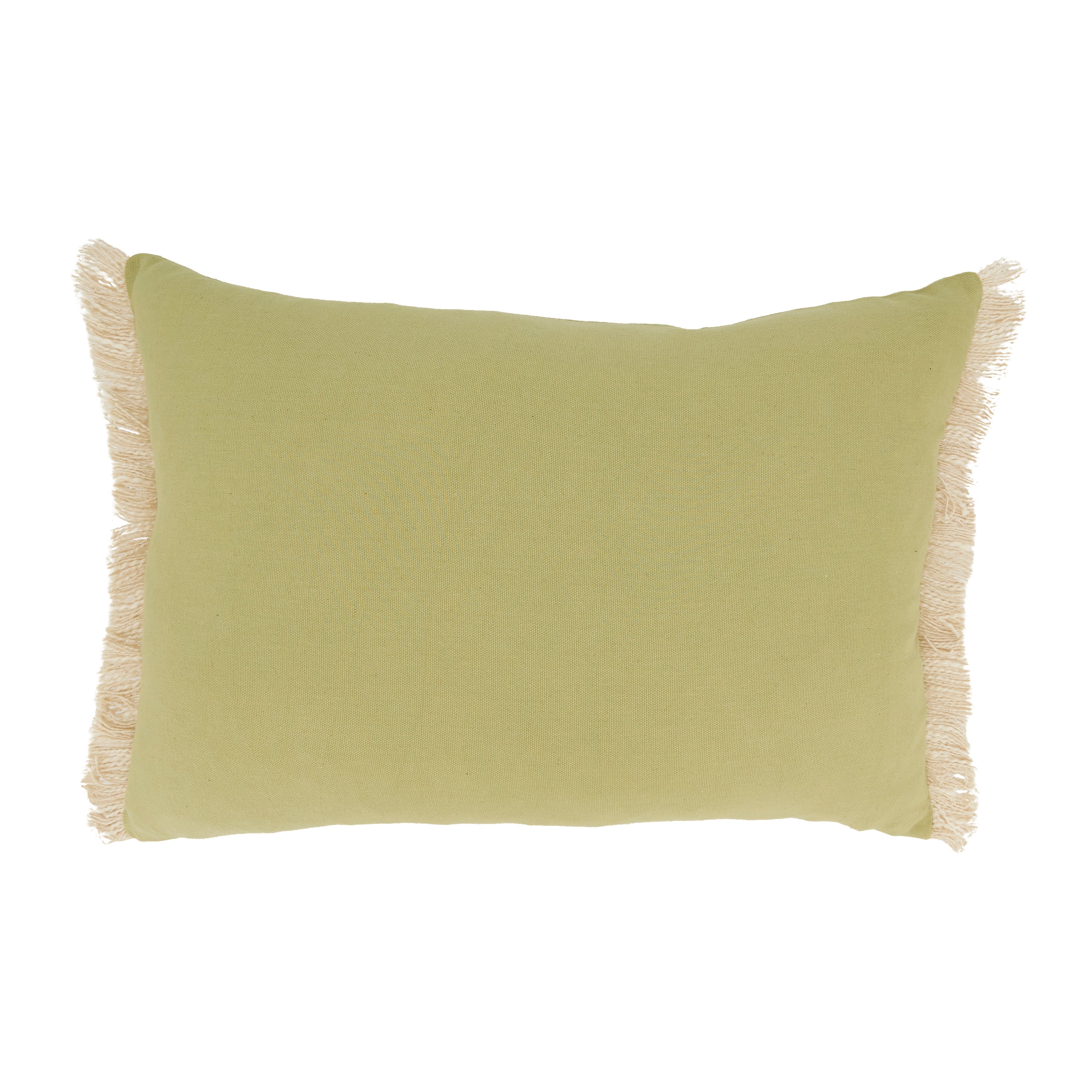 Delicate Embroidered Floral Pillow