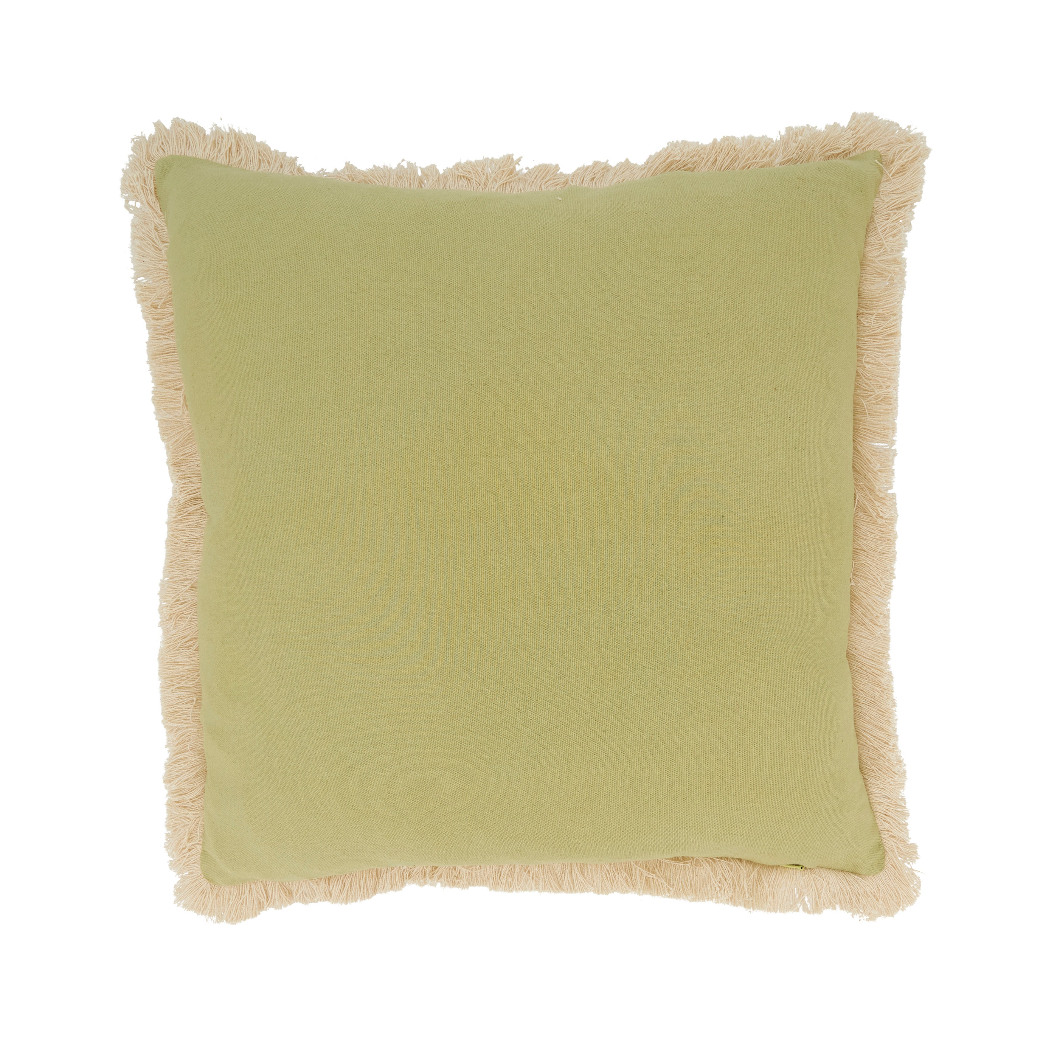 Graceful Embroidered Floral Pillow