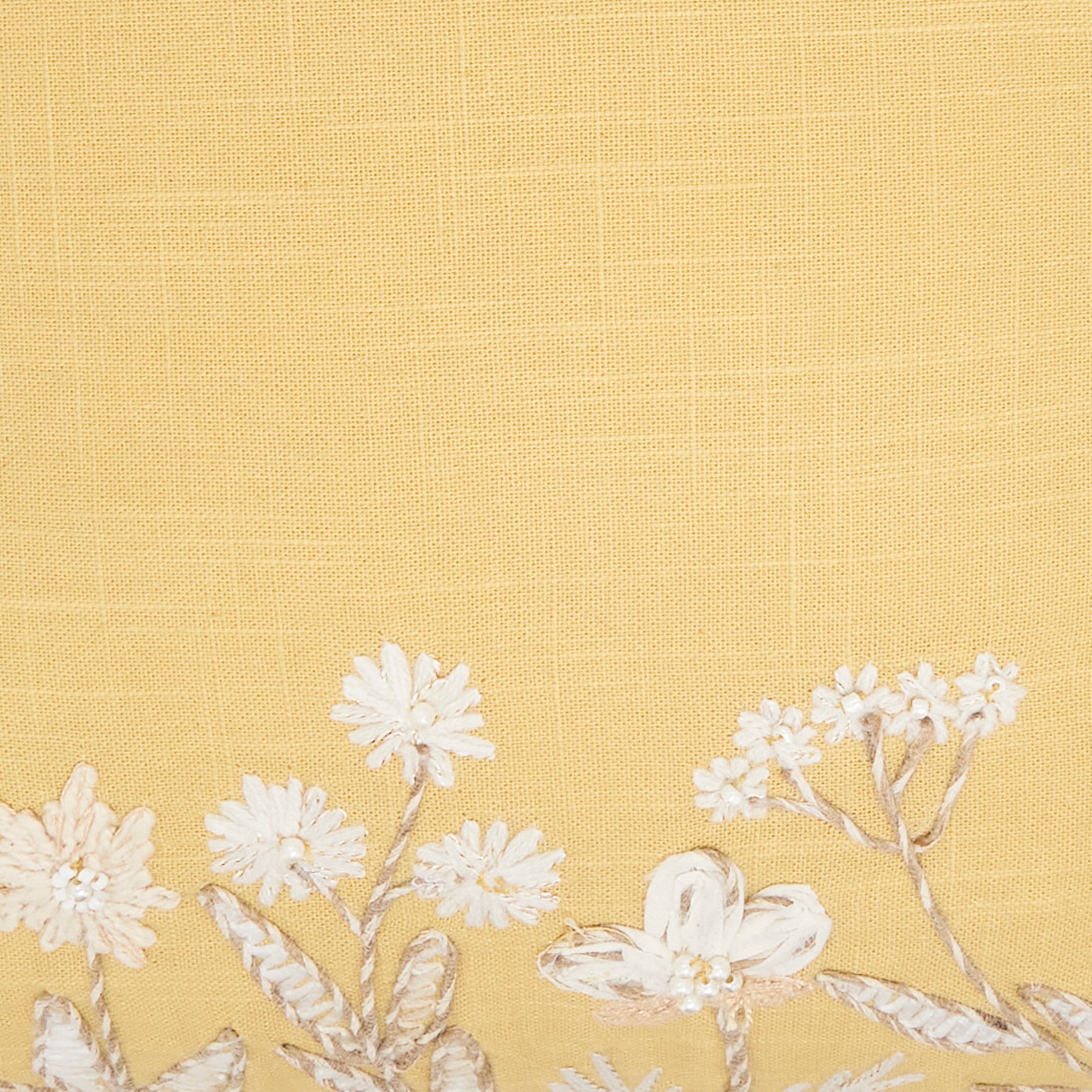Graceful Embroidered Floral Pillow