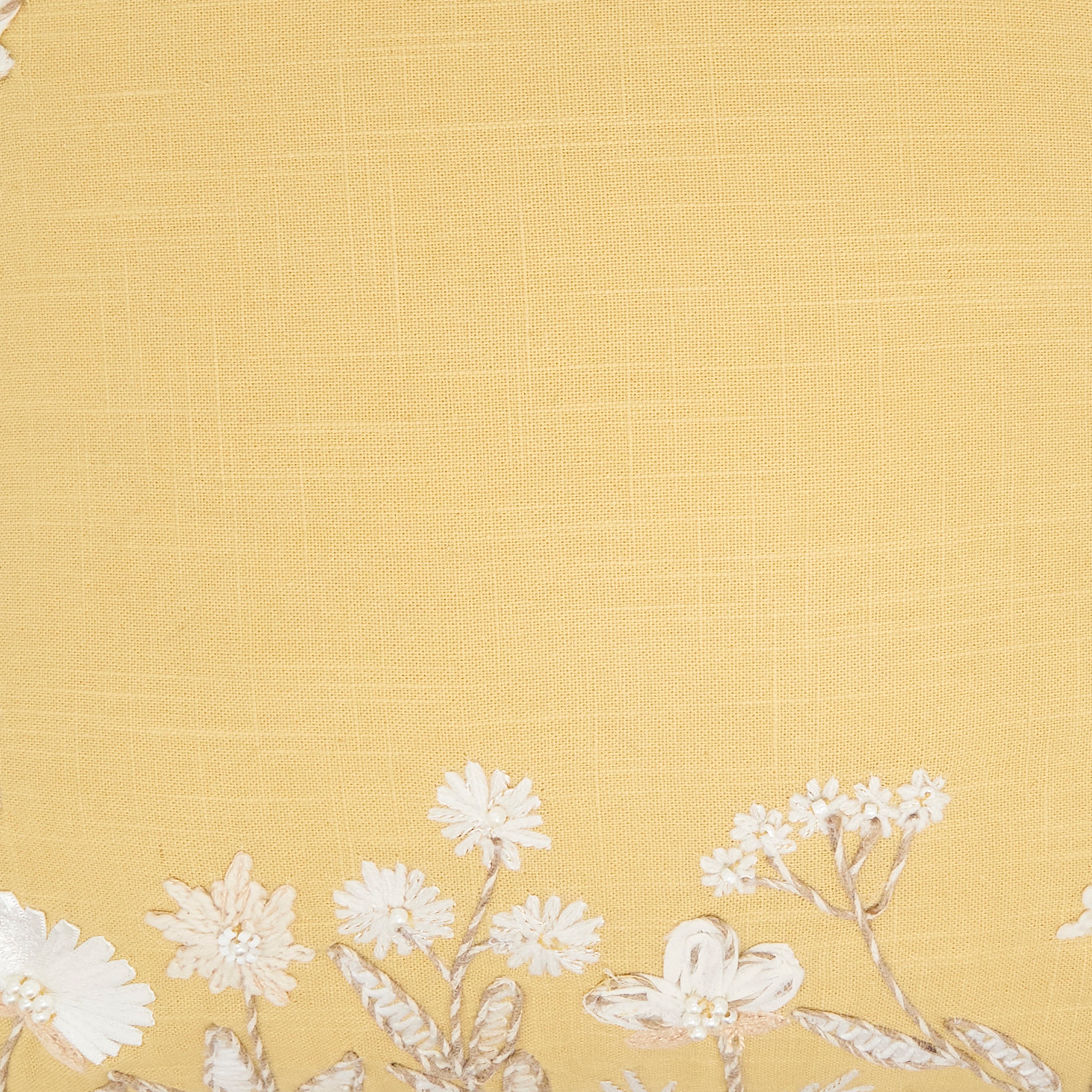 Graceful Embroidered Floral Pillow
