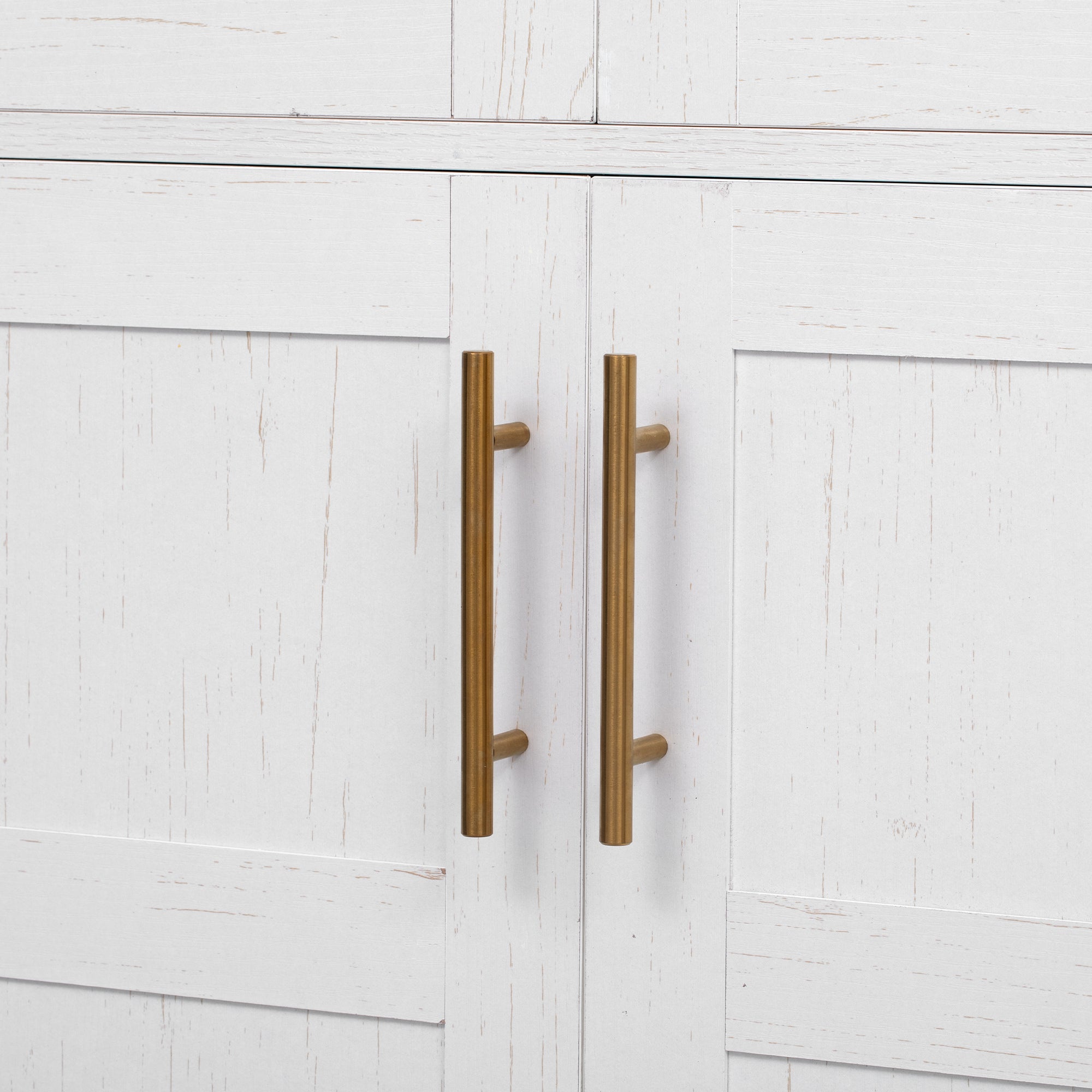 Farmhouse Kitchen Storage Cabinet with Open & Adjustable Shelves