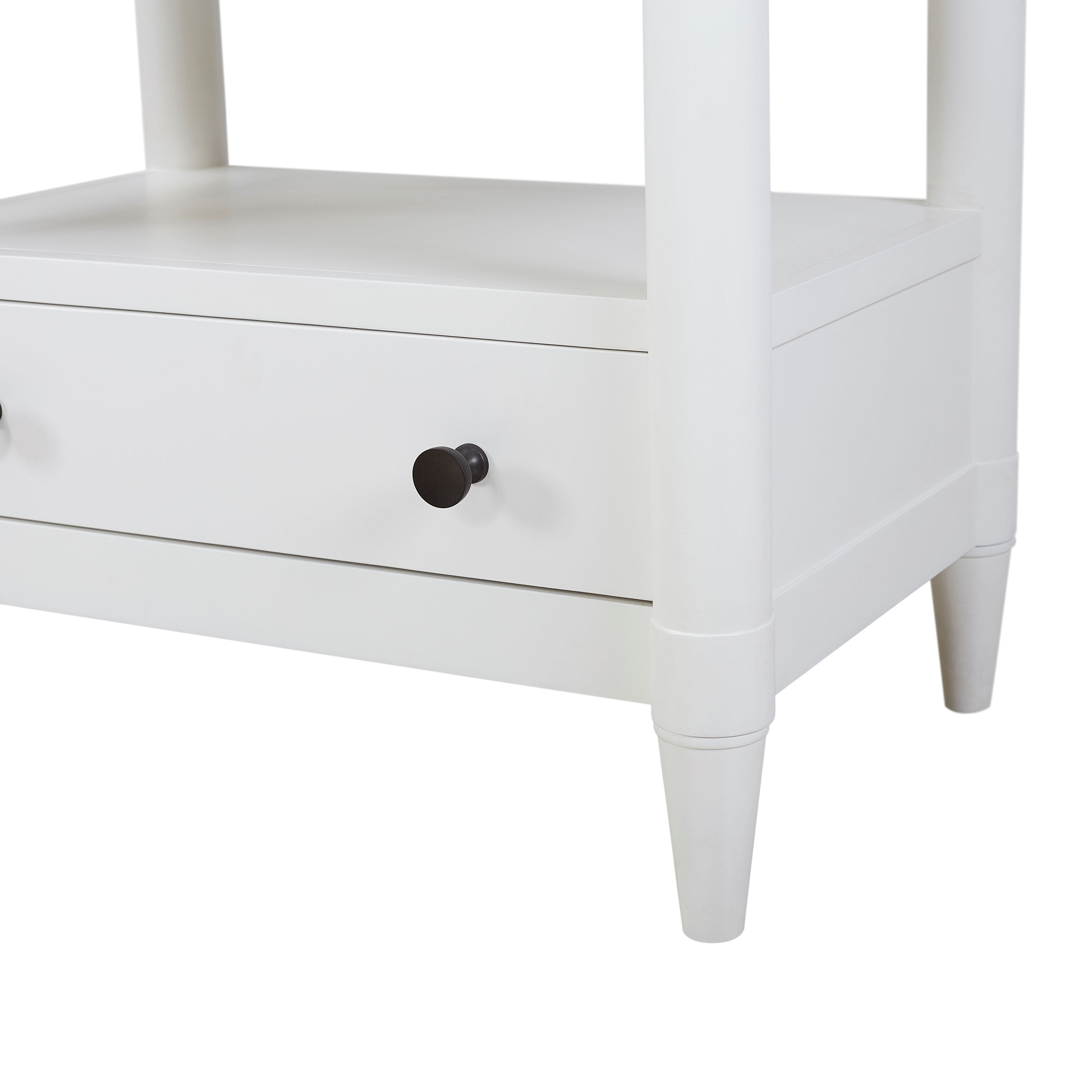 Open Nightstand With 2 Drawers