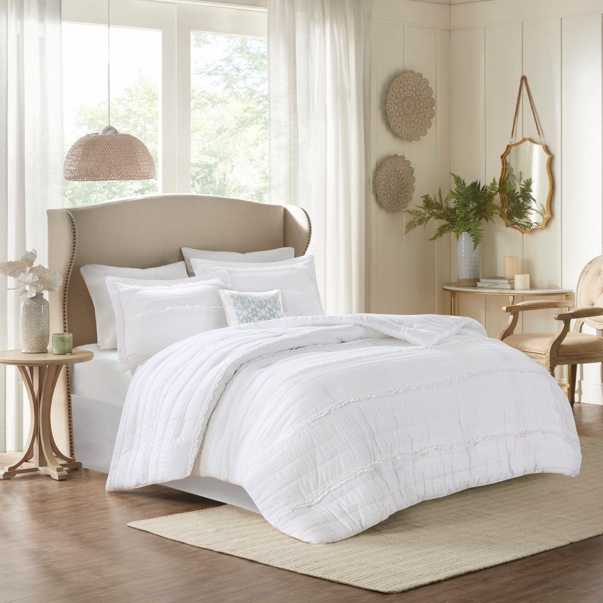Celeste 5-Piece Microfiber Ruffled Comforter Set