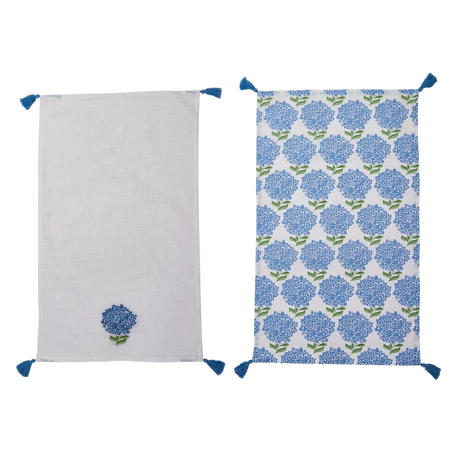 Hydrangea Dish Towels, Set of 2