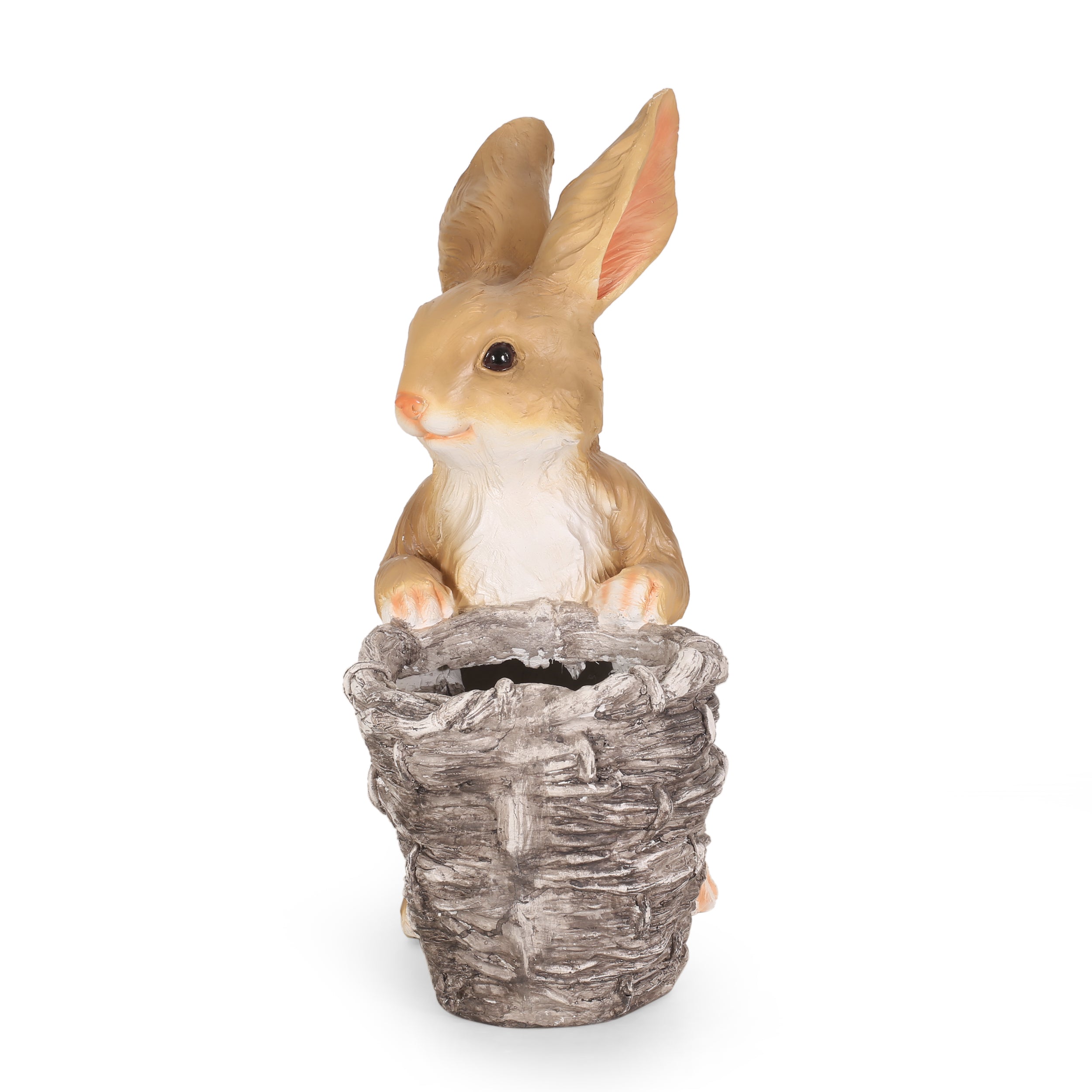 9.5" Outdoor Magnesium Oxide Rabbit Planter