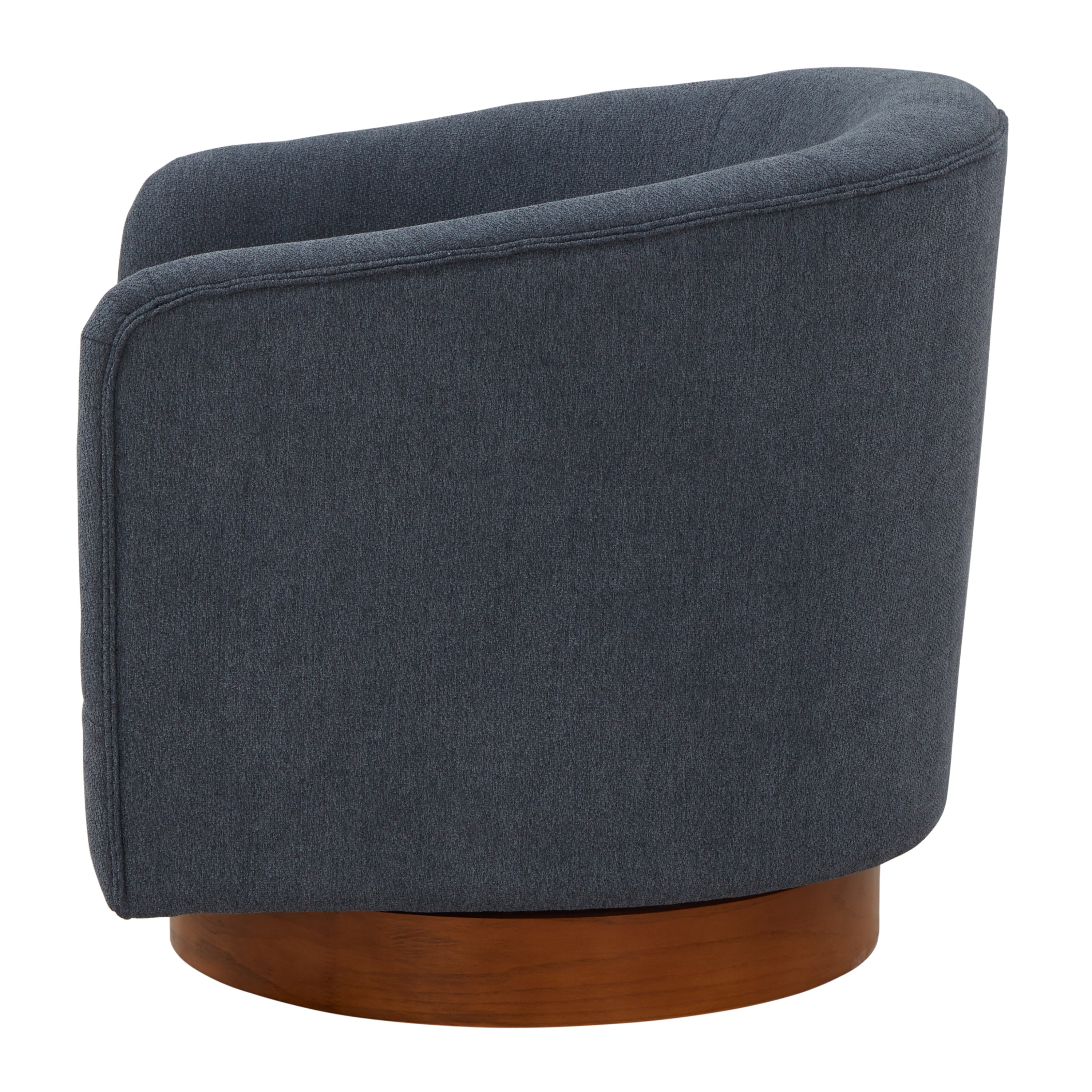 Miramar Swivel Club Accent Chair with Wood Base