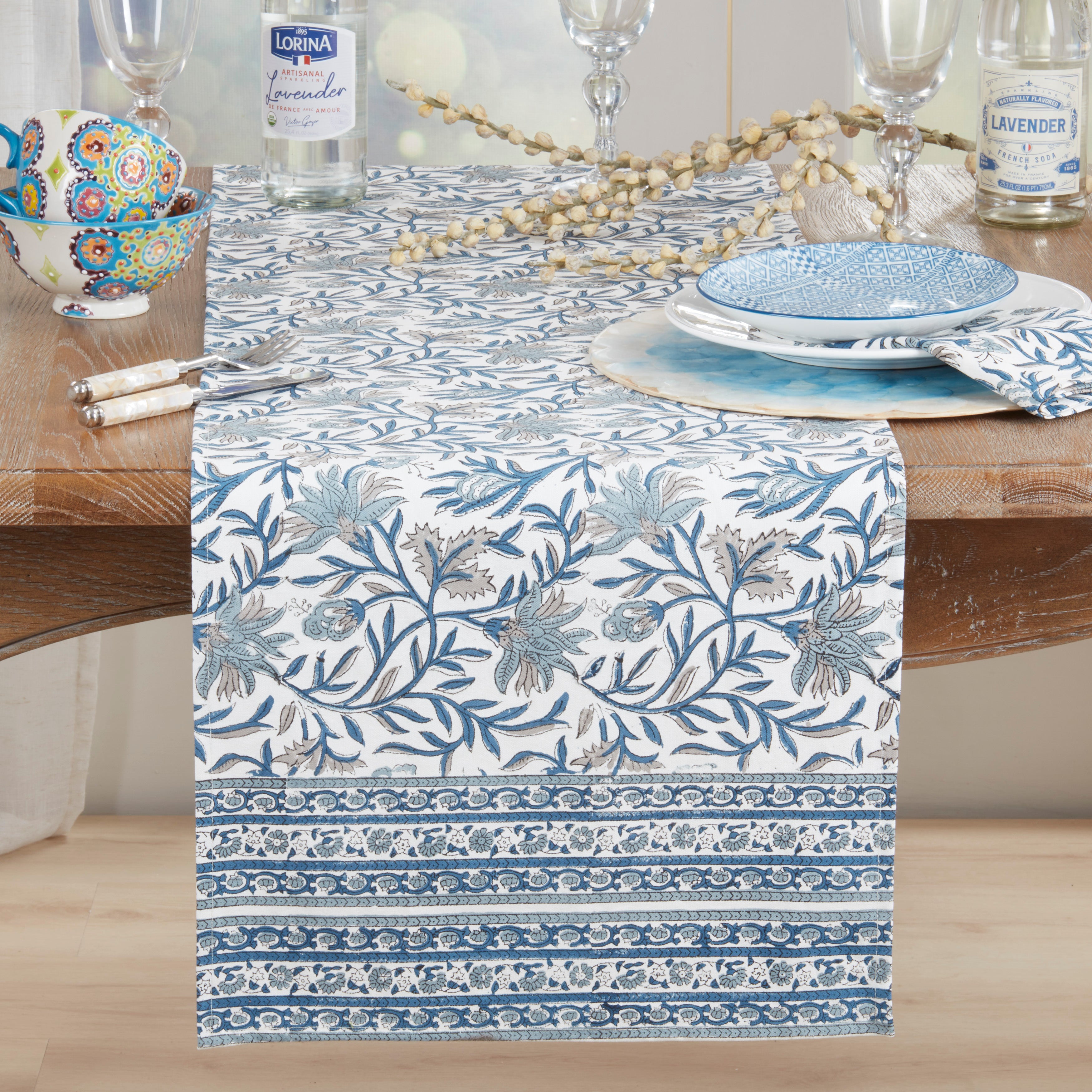 Floral Cotton Table Runner