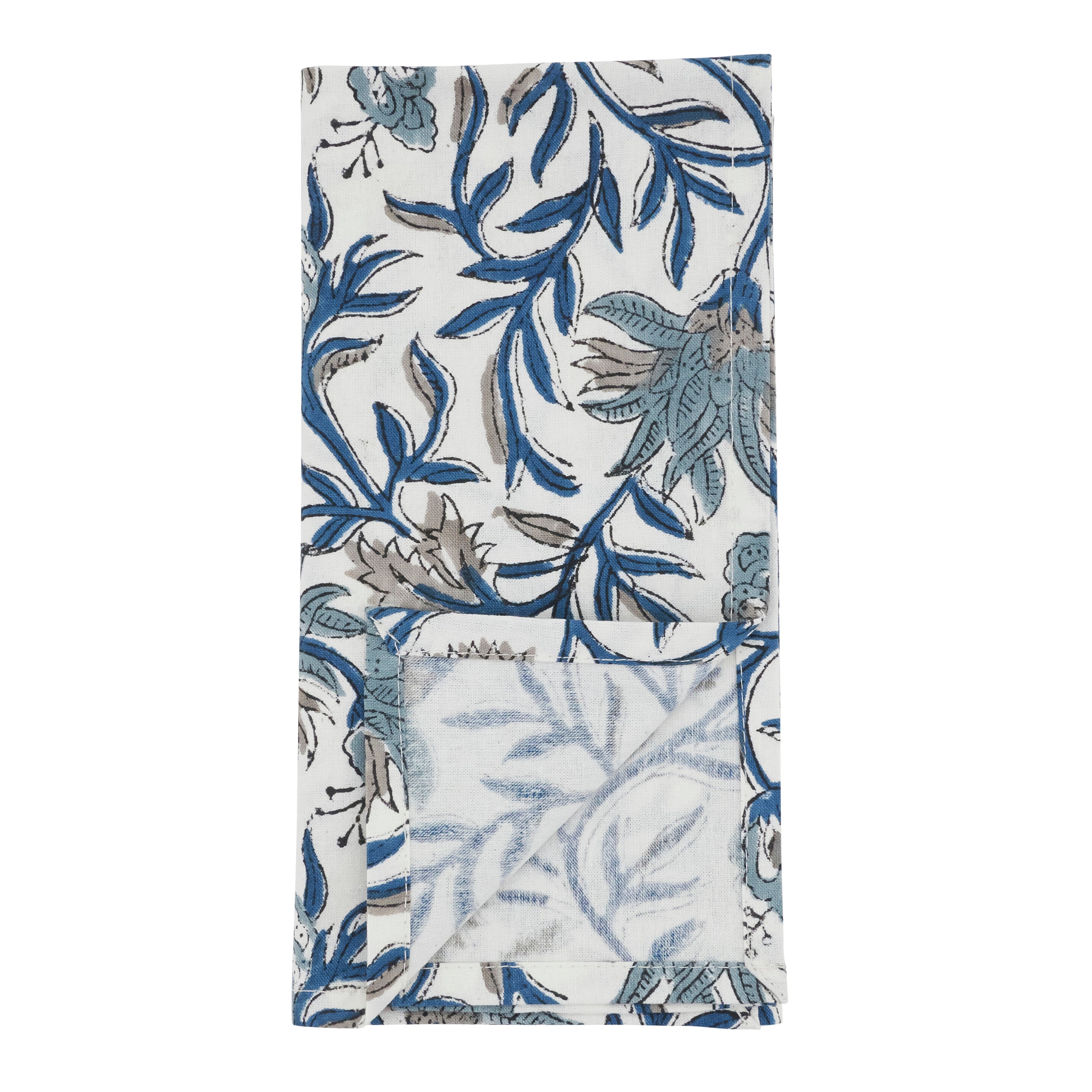 Botanical Pattern Cotton Decorative Napkins, Set of 4