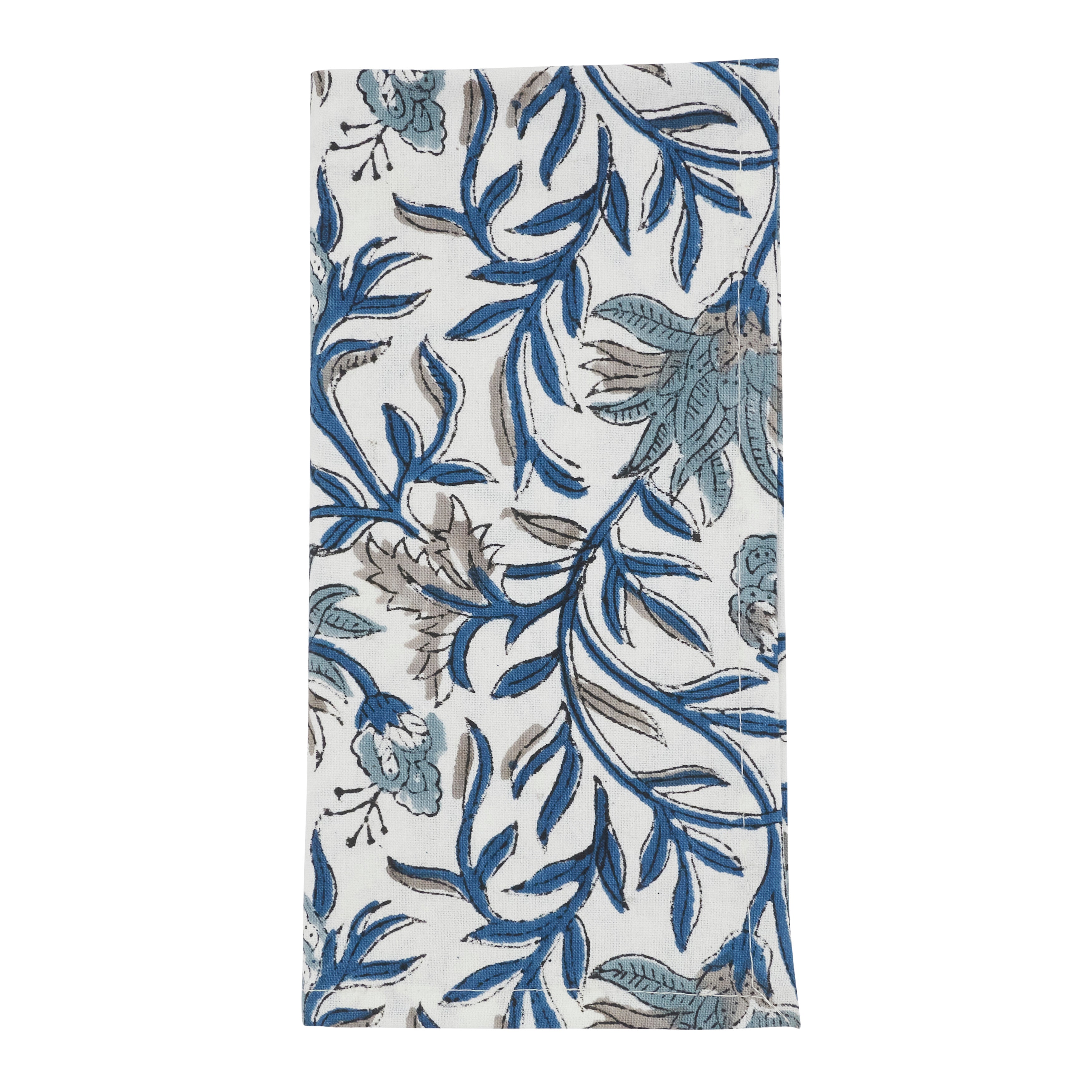 Botanical Pattern Cotton Decorative Napkins, Set of 4