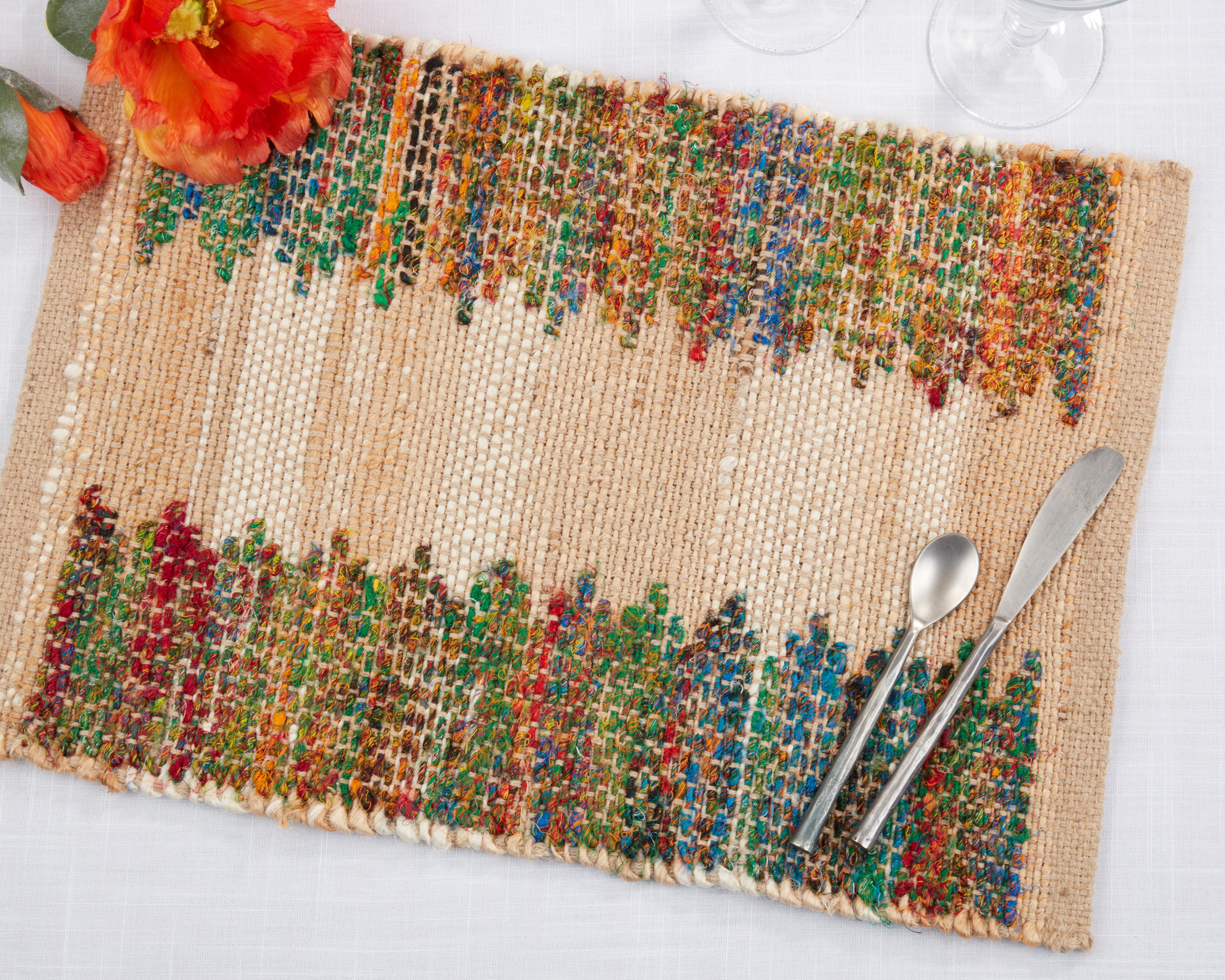 Rainbow Rhythm Banded Placemat, Set of 4
