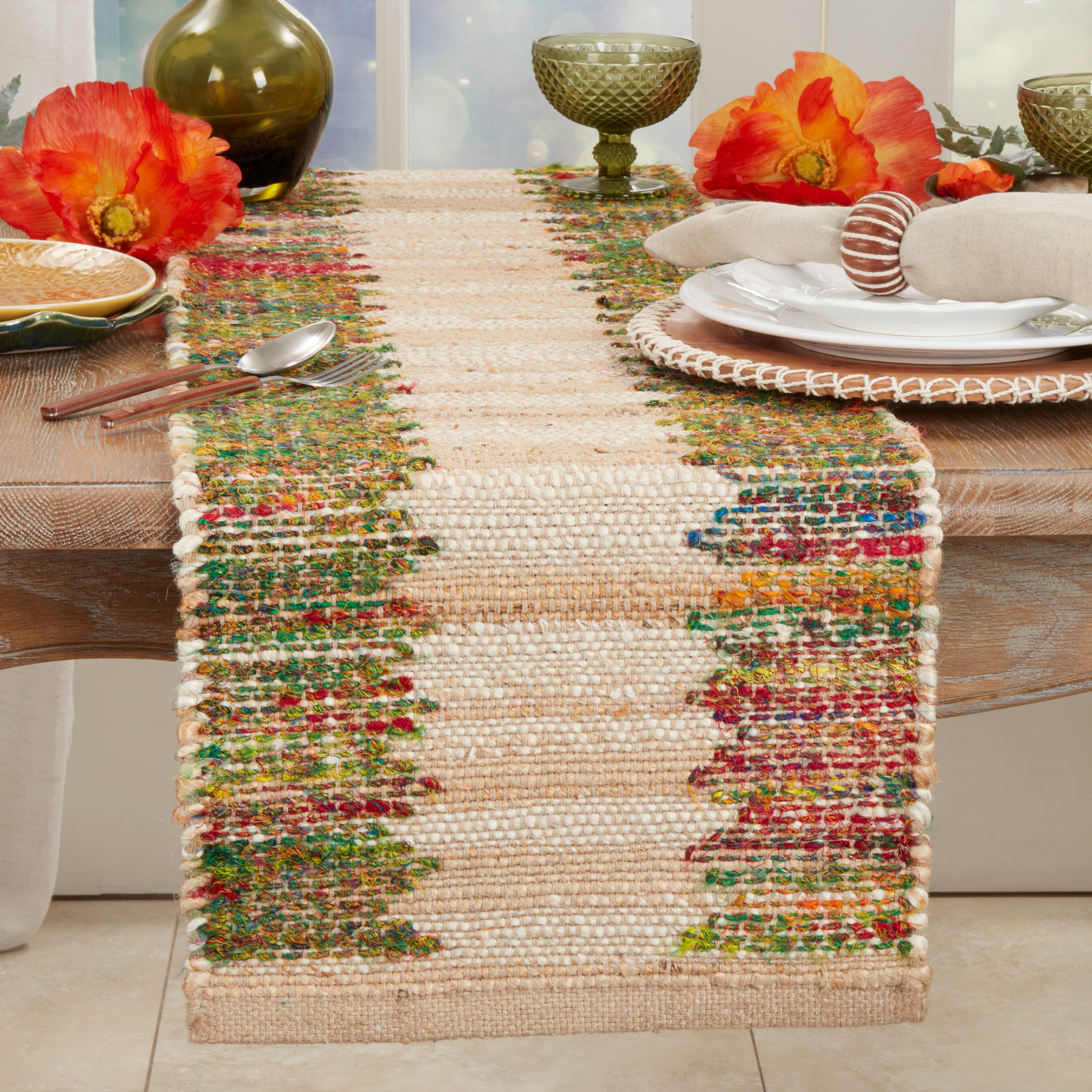 Rainbow Rhythm Banded Table Runner