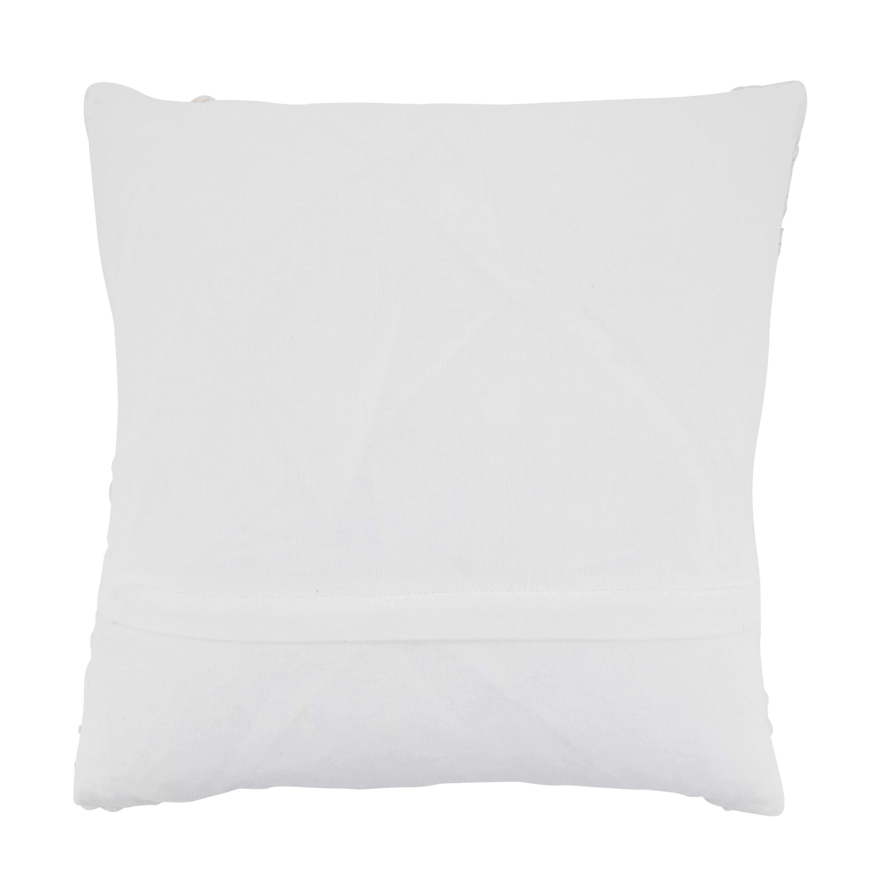 Embroidered Stripe Cotton Poly Filled Throw Pillow