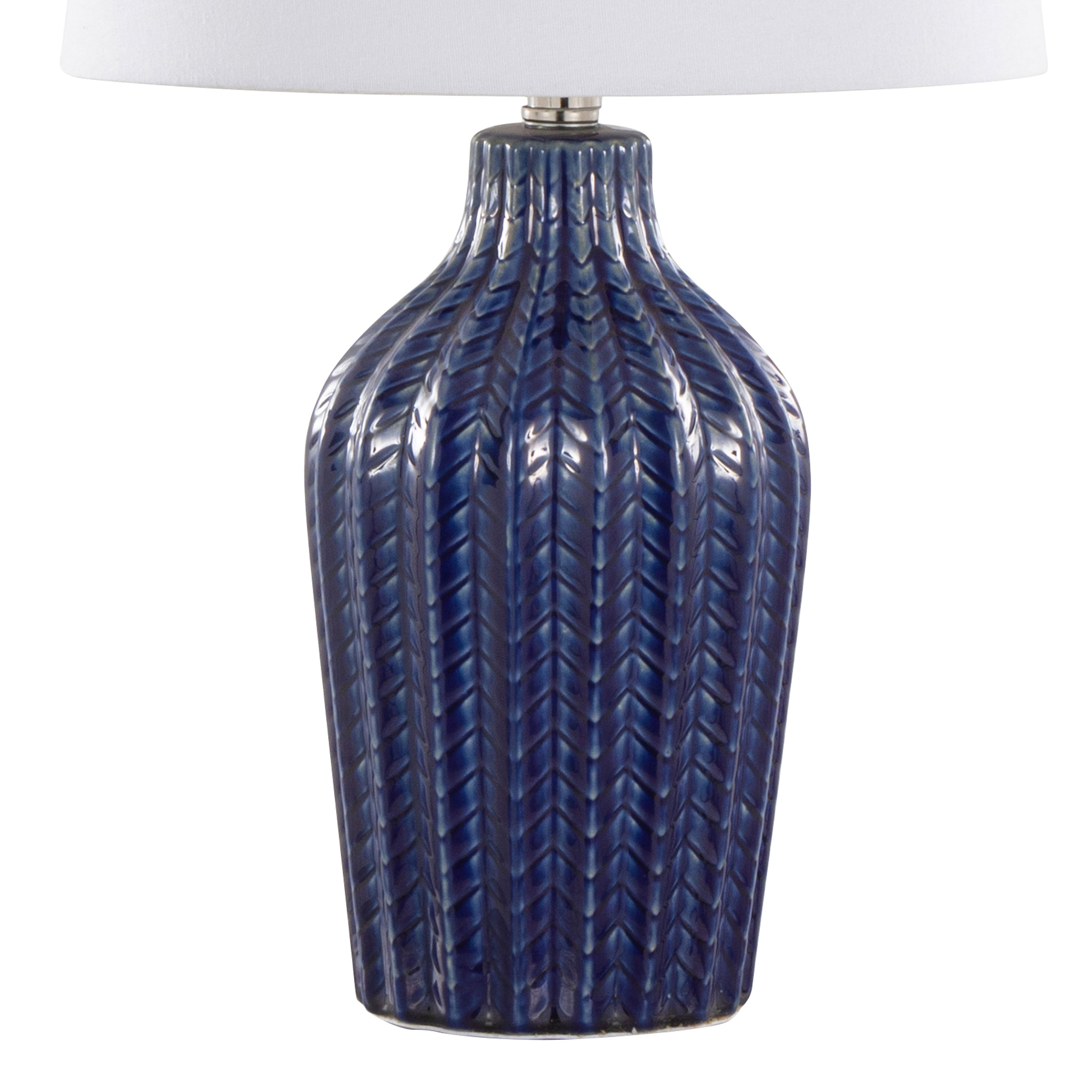 Confetti 23" Ceramic Table Lamp with White Linen Shade, Set of 2
