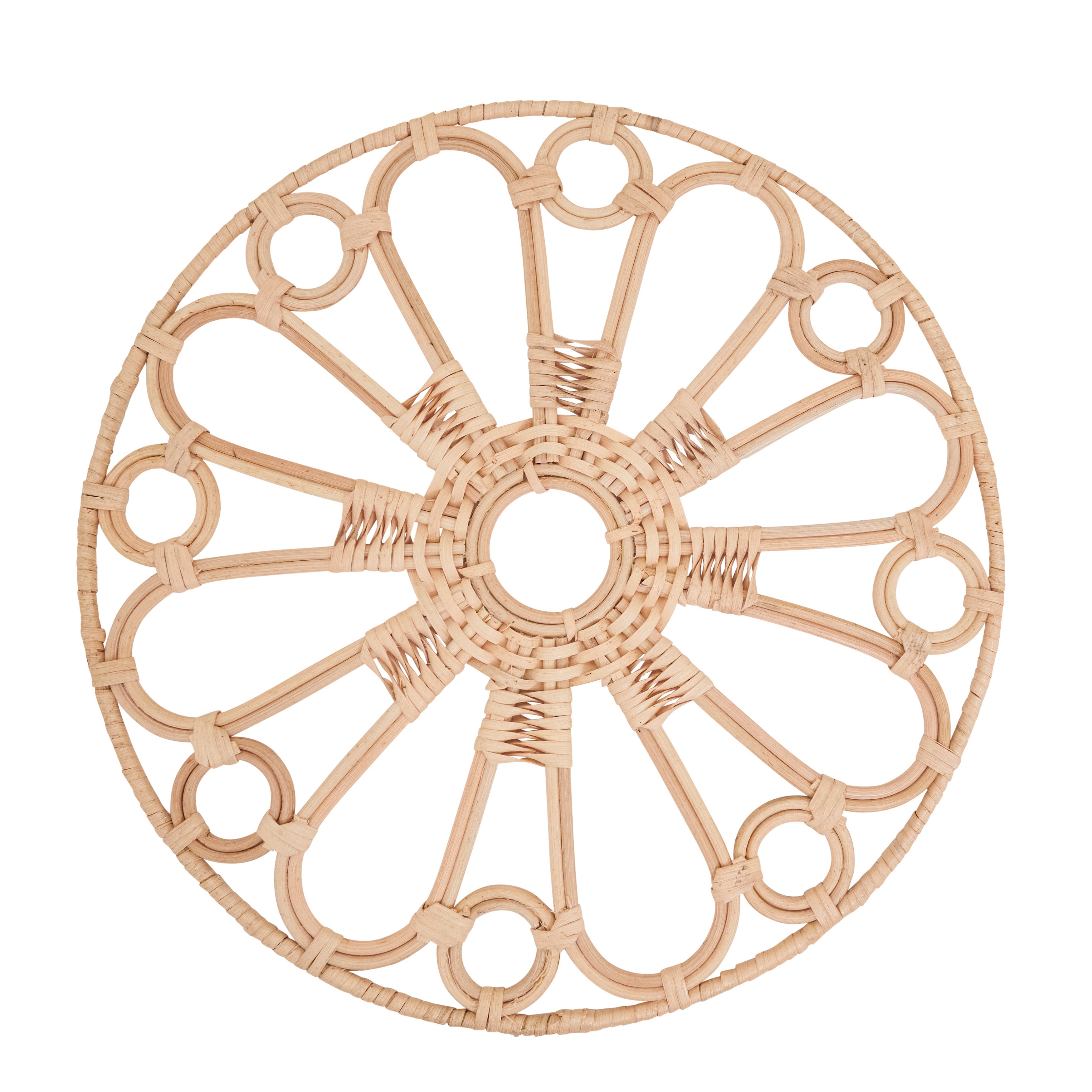 Rattan Round Placemats, Set of 4