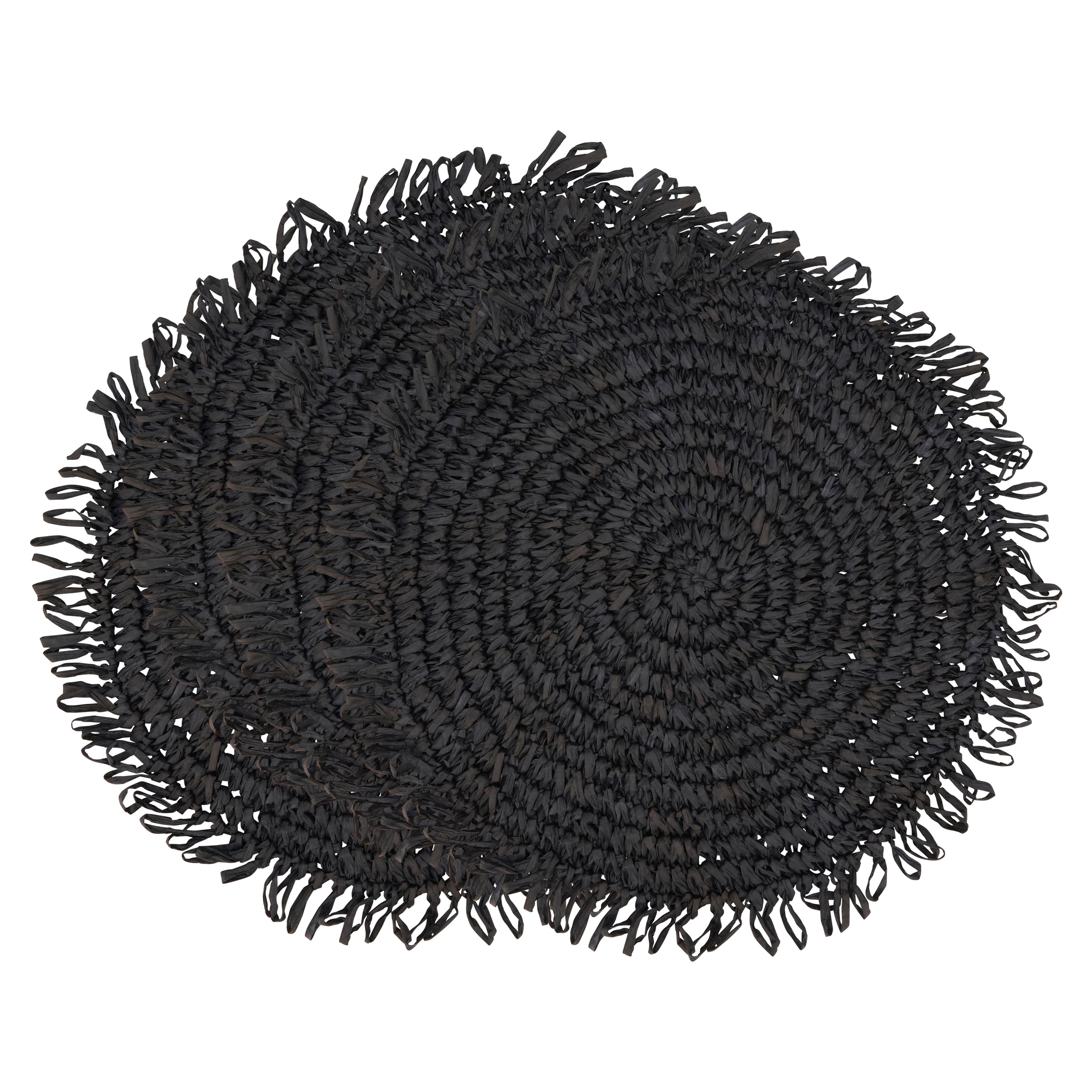 Rustic Raffia Fringe Placemat, Set of 4
