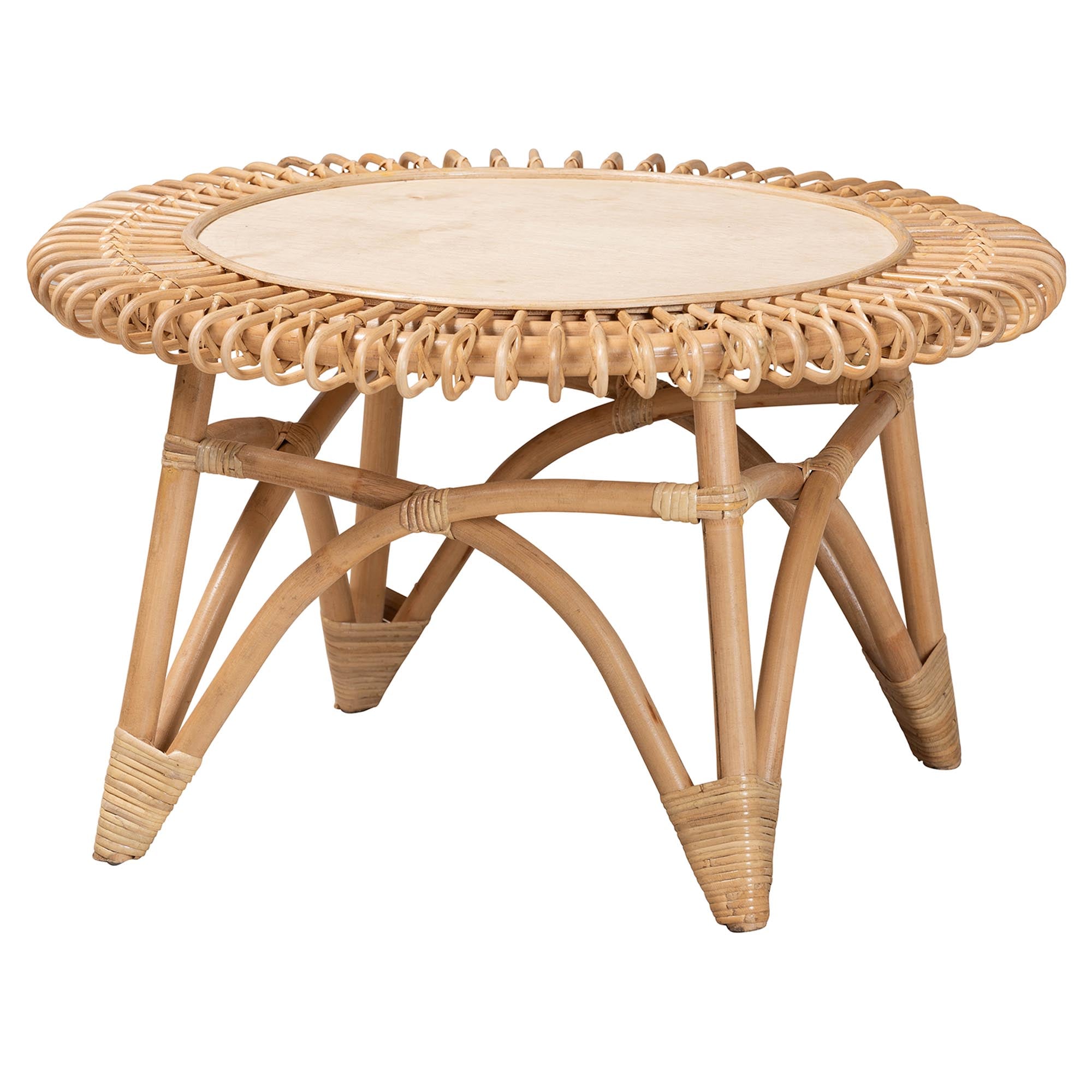 Zuma Round Rattan Accent Table