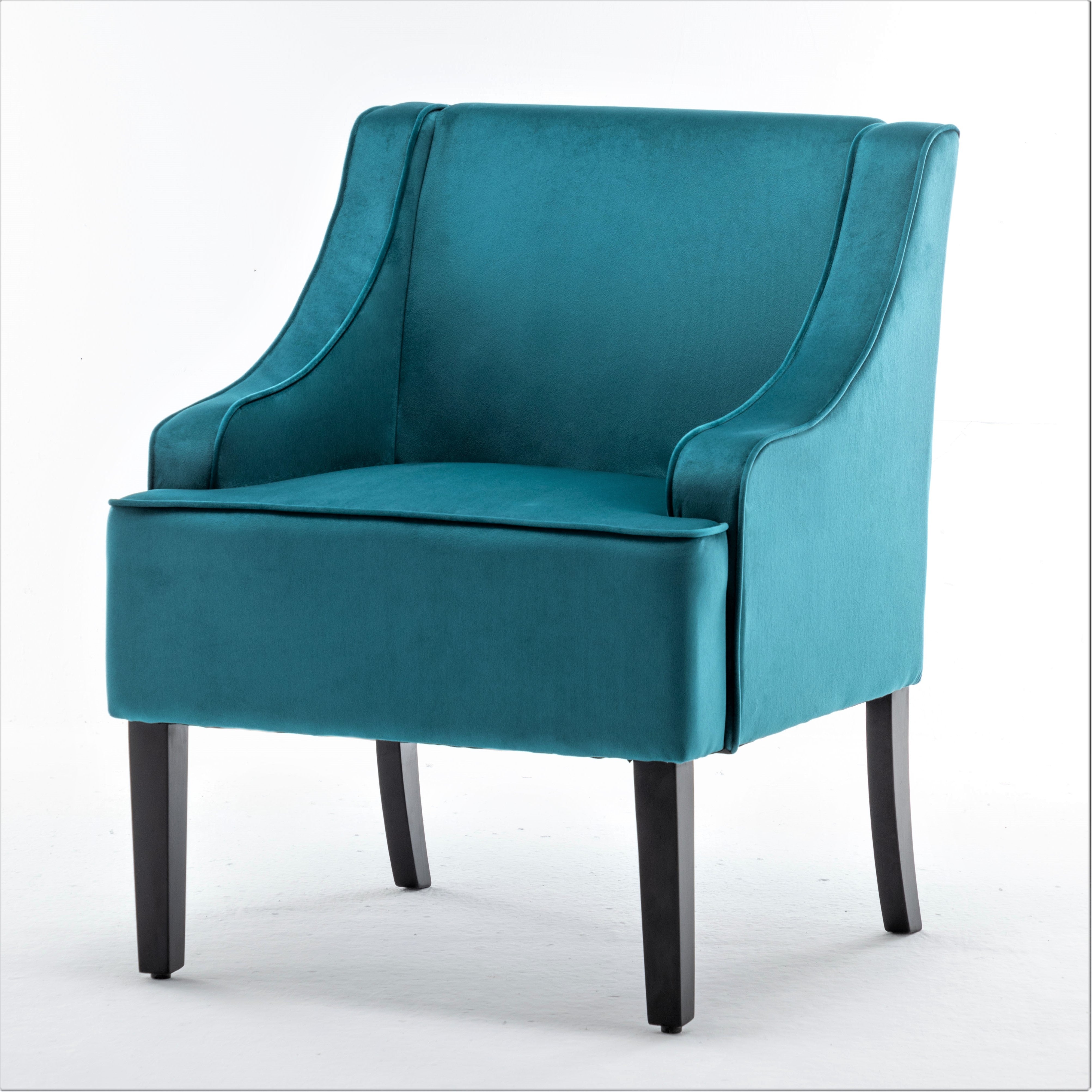 Versatile Velvet Side Chair with Recessed Arms