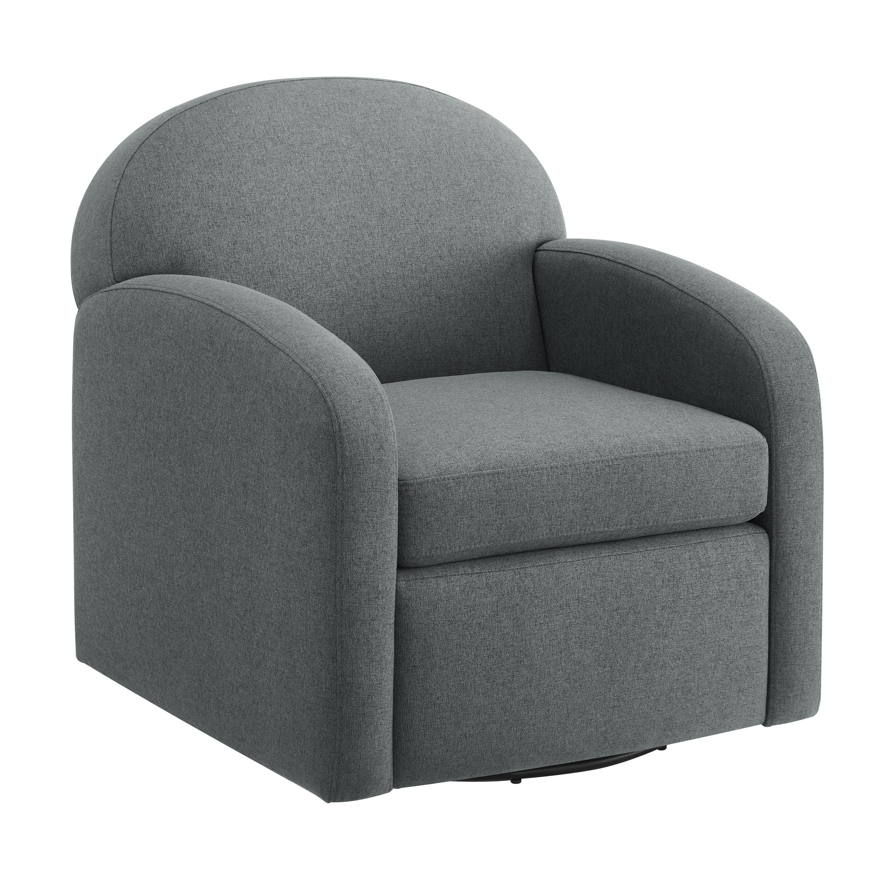 Edie Modern Round Back Swivel Accent Chair