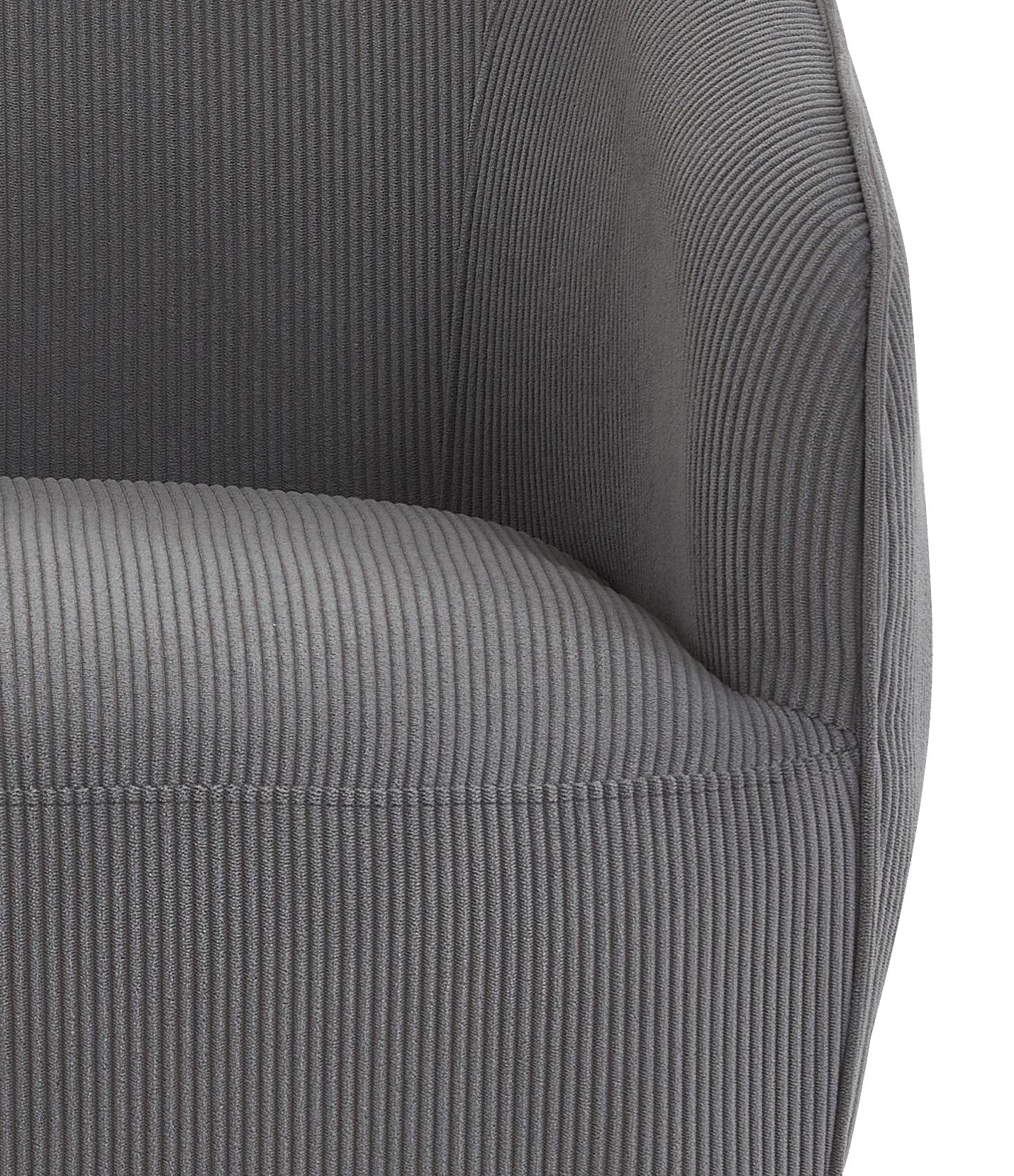 Corduroy Accent Chair with Gold Metal Legs, Modern Upholstered Armchair, Comfy Barrel Chair for Living Room Bedroom