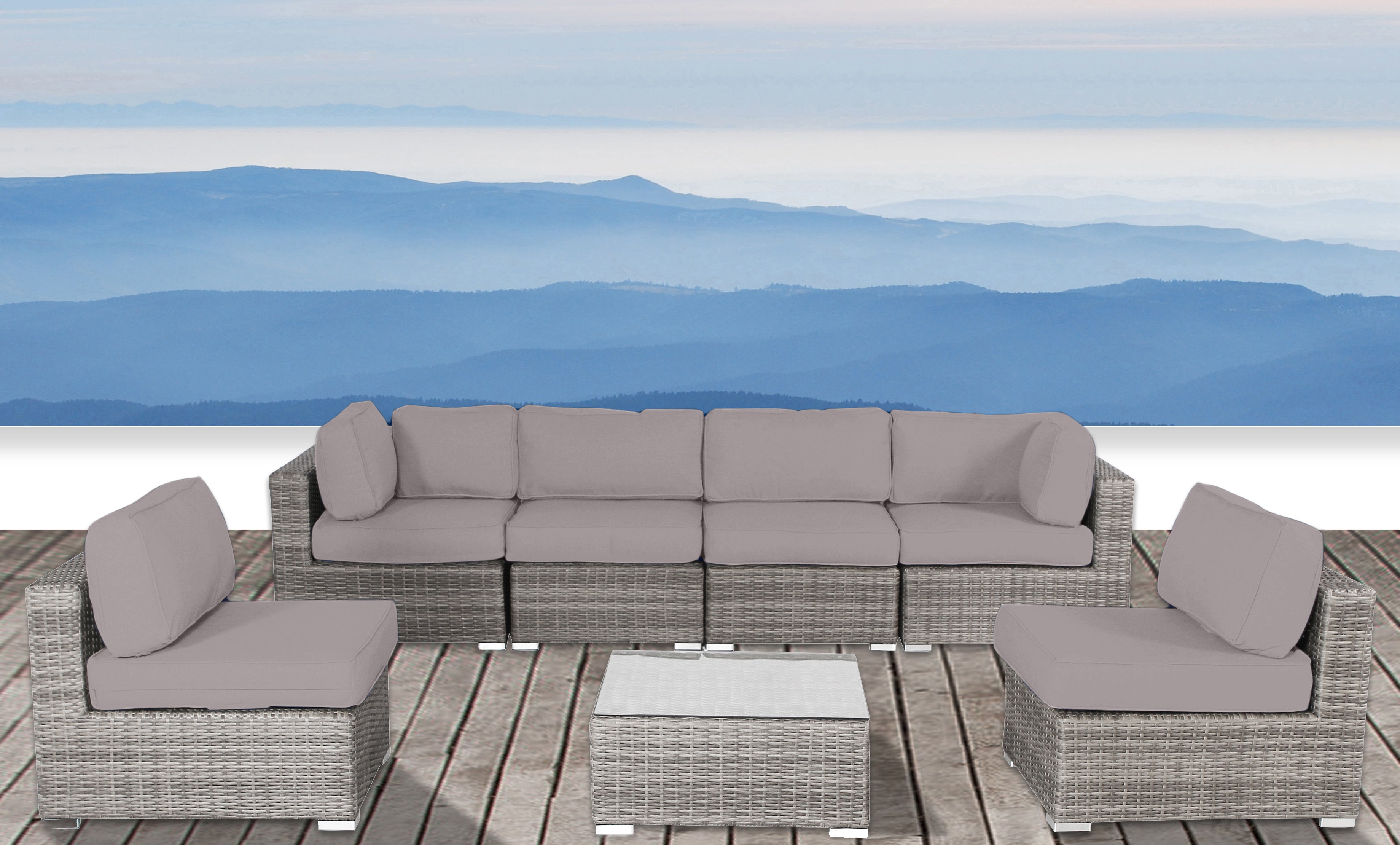 Luxury All-Weather Wicker Outdoor Patio Sofa Set