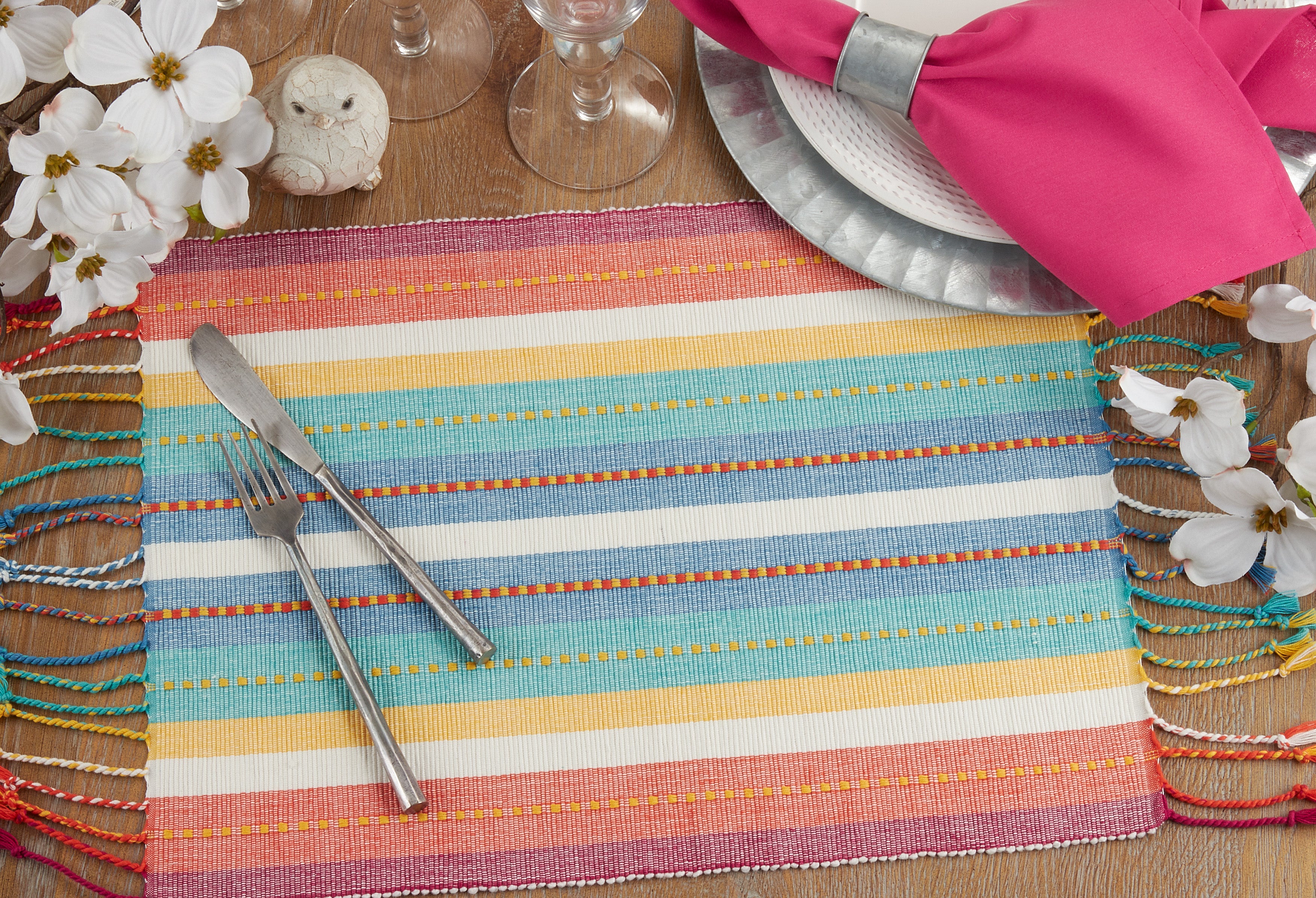 Striped Dobby Placemat, Set of 4