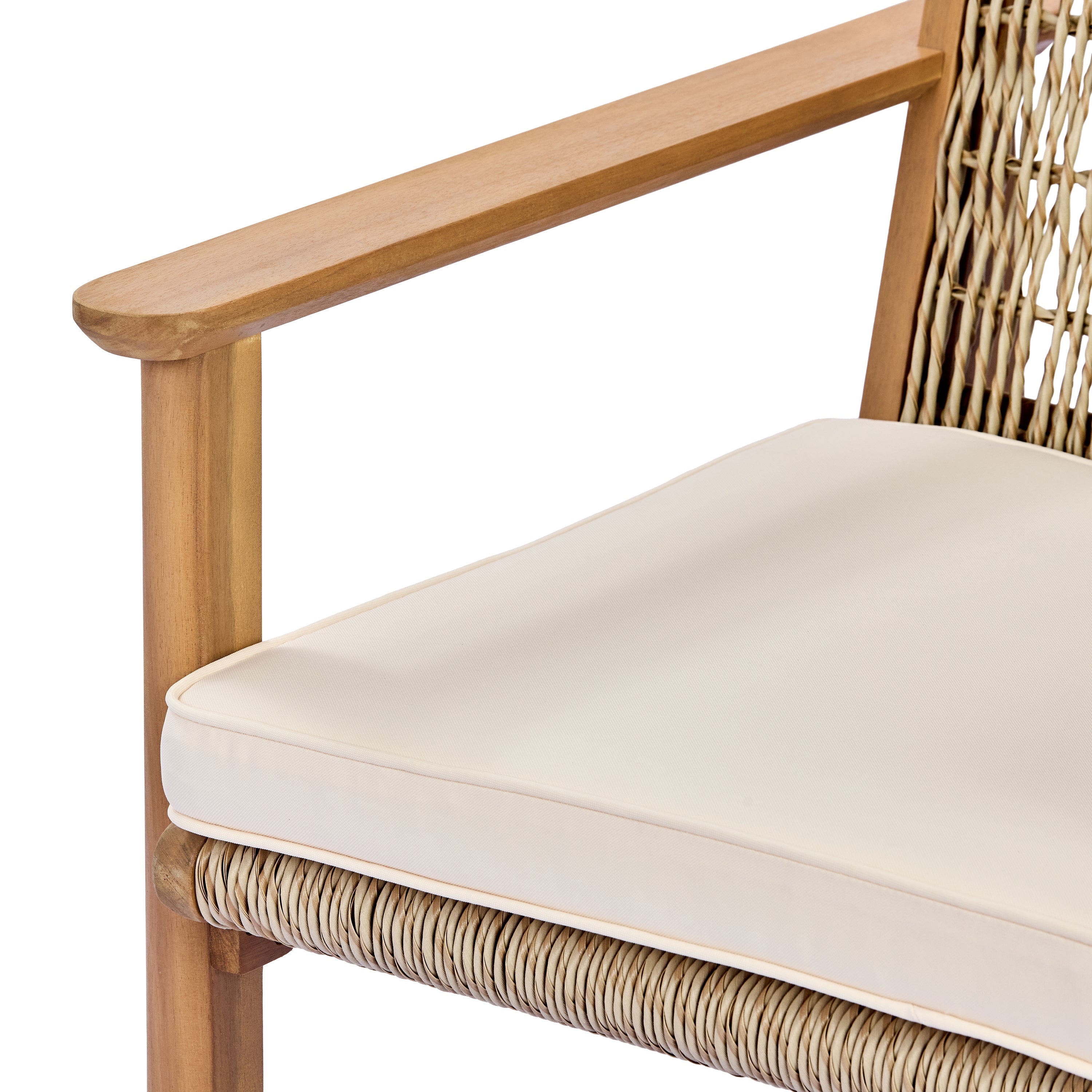 Miles 7 Piece Outdoor Acacia Wood Dining Set With Cushions