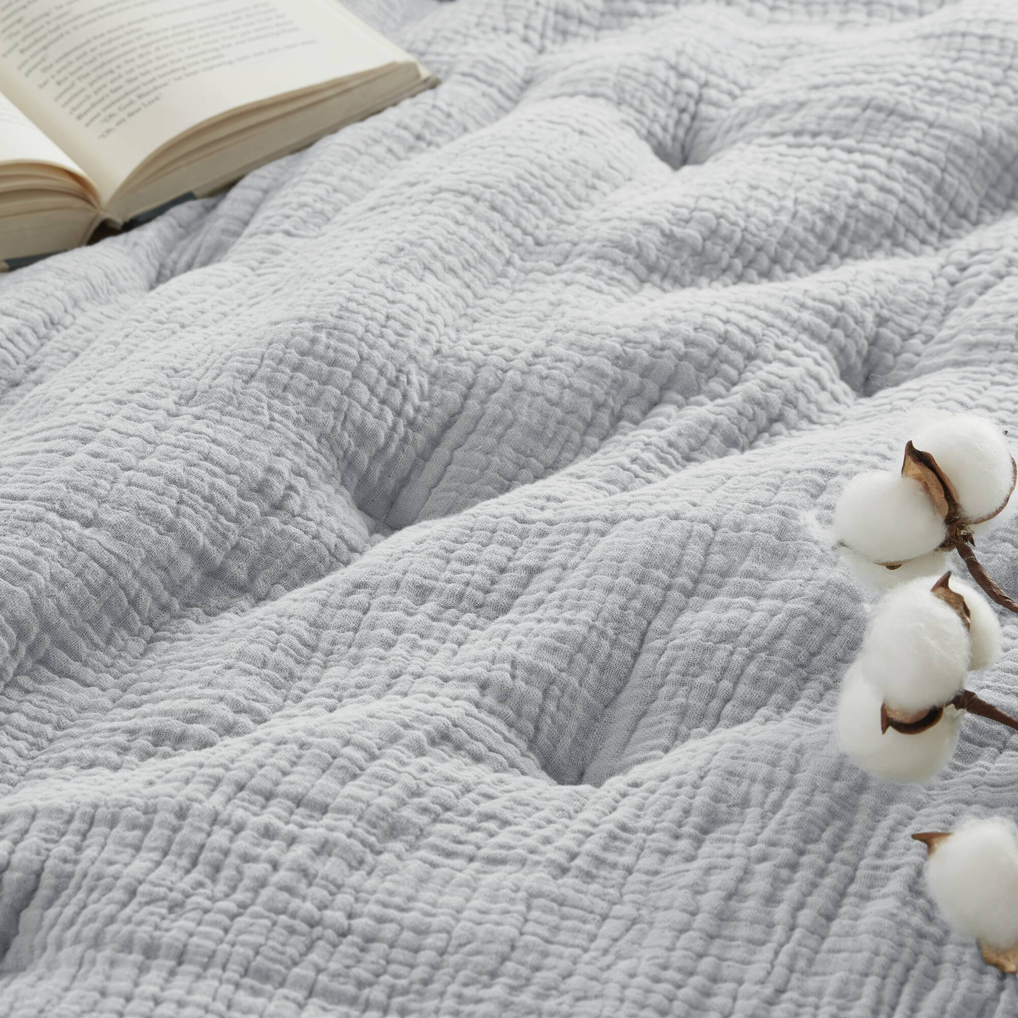 Cotton Gauze Embroidered Euro Sham