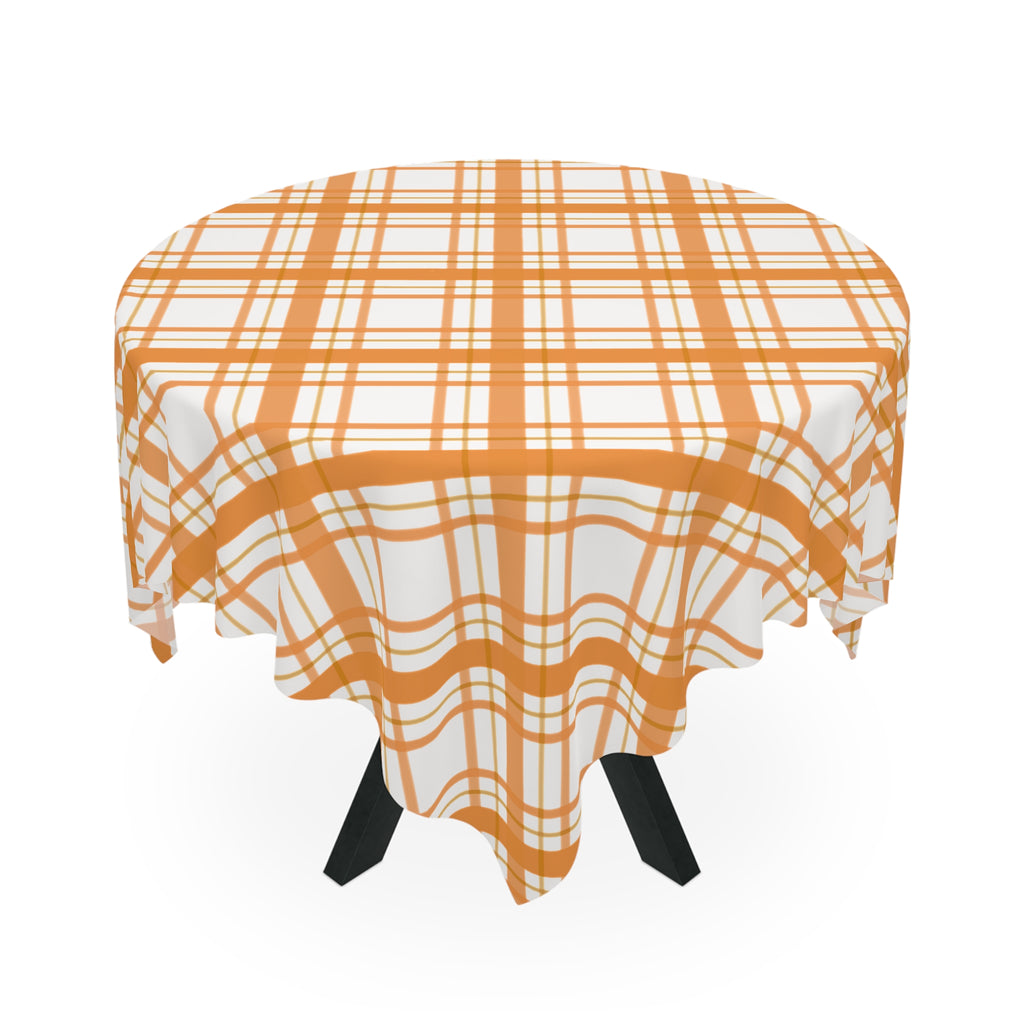 Autumn Orange Perfect Plaid Tablecloth