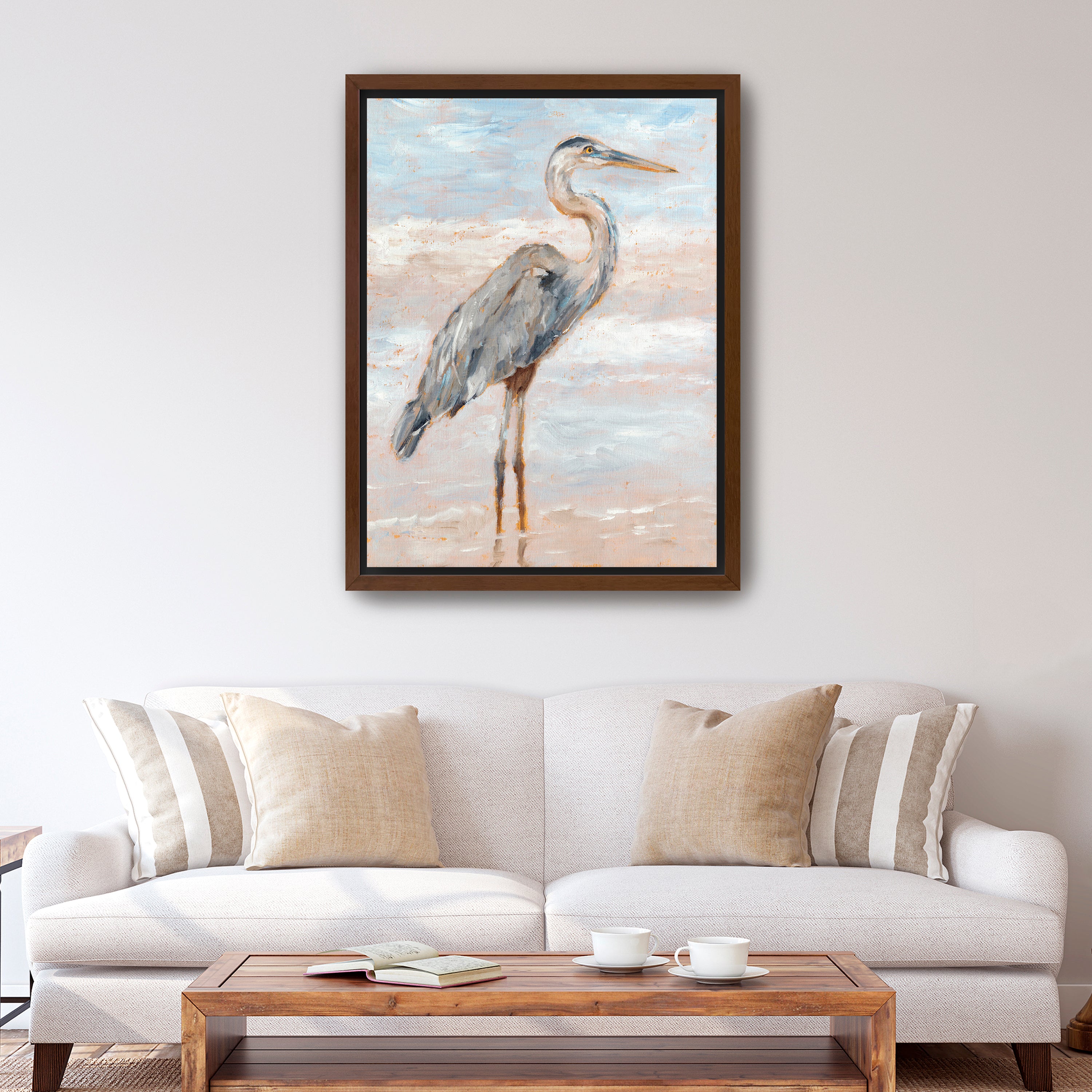 Beach Heron I Canvas Giclee