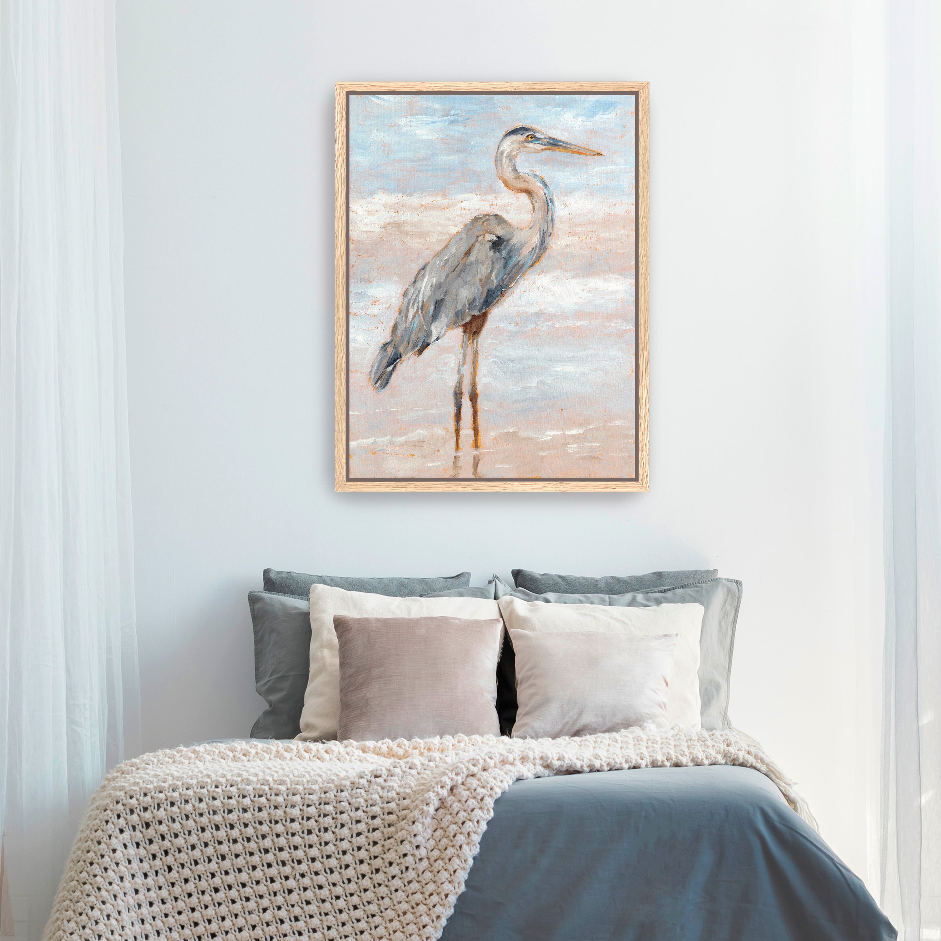 Beach Heron I Canvas Giclee