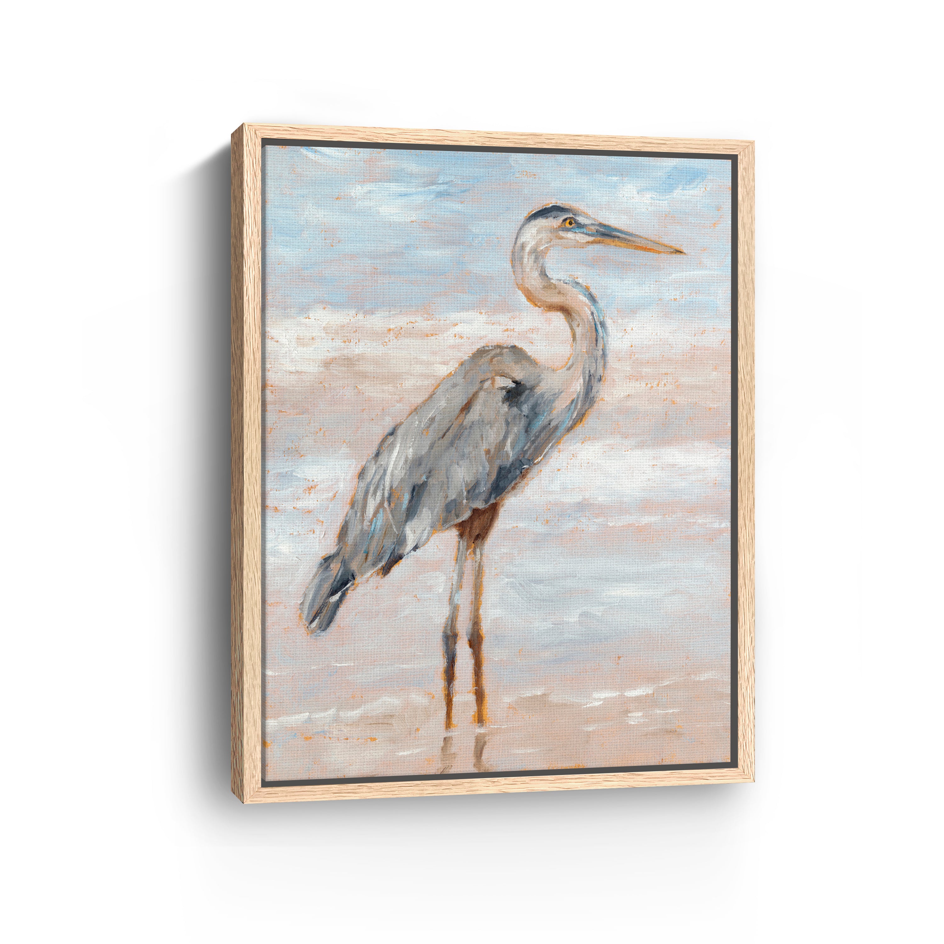 Beach Heron I Canvas Giclee