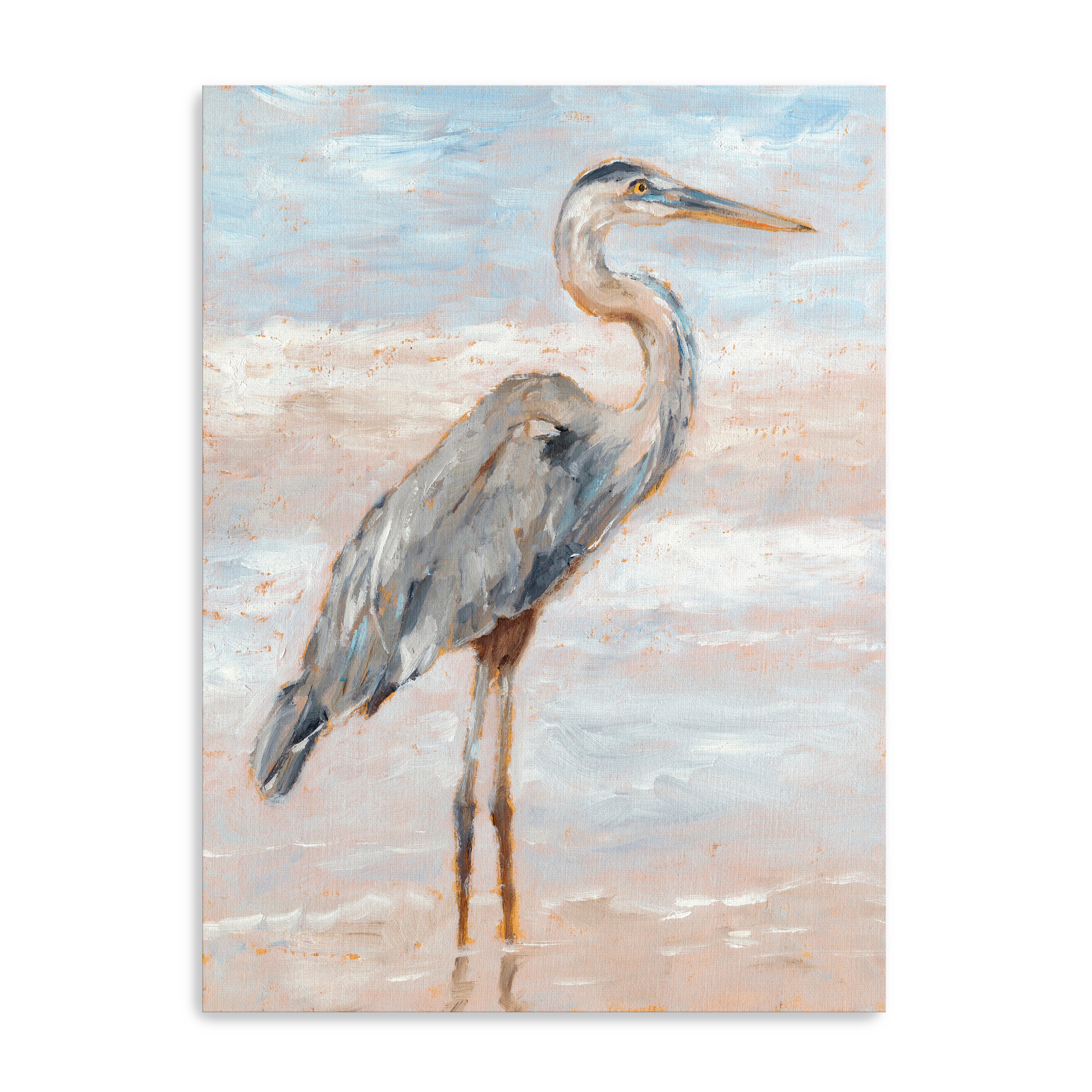 Beach Heron I Canvas Giclee