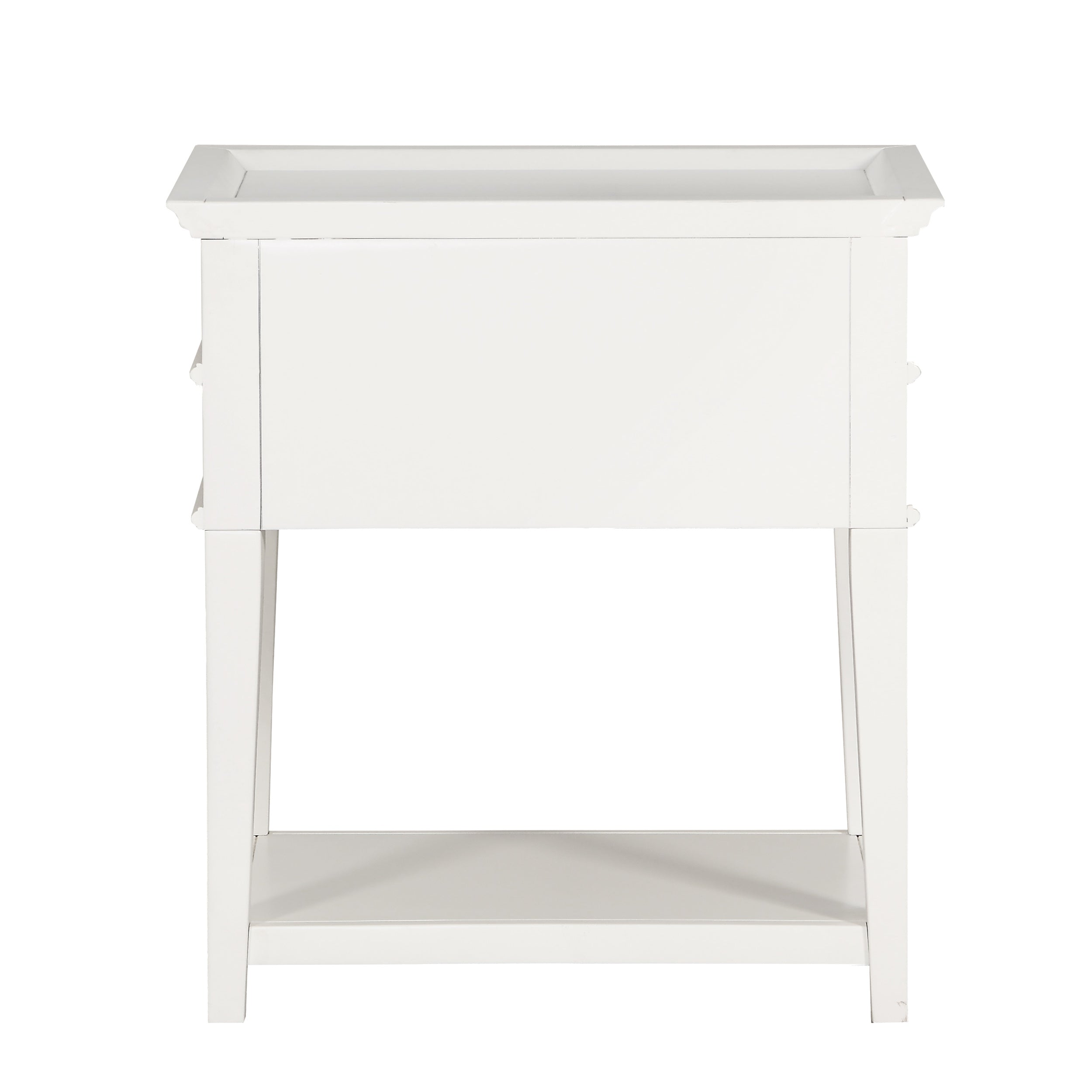 Carmona 2-Drawer Tray Top Nightstand