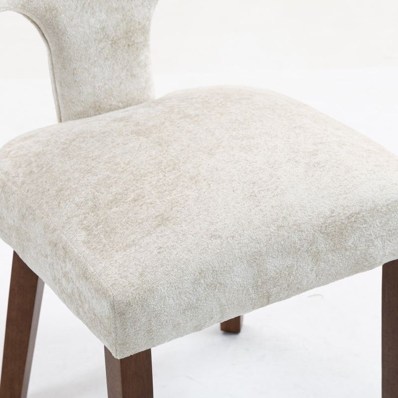 Upholstered T-Back Dining Chairs, Set of 2