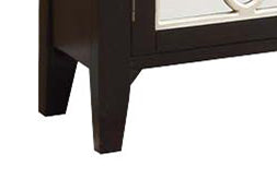 Kacia Antique Finish Console Cabinet with Mirrored Door