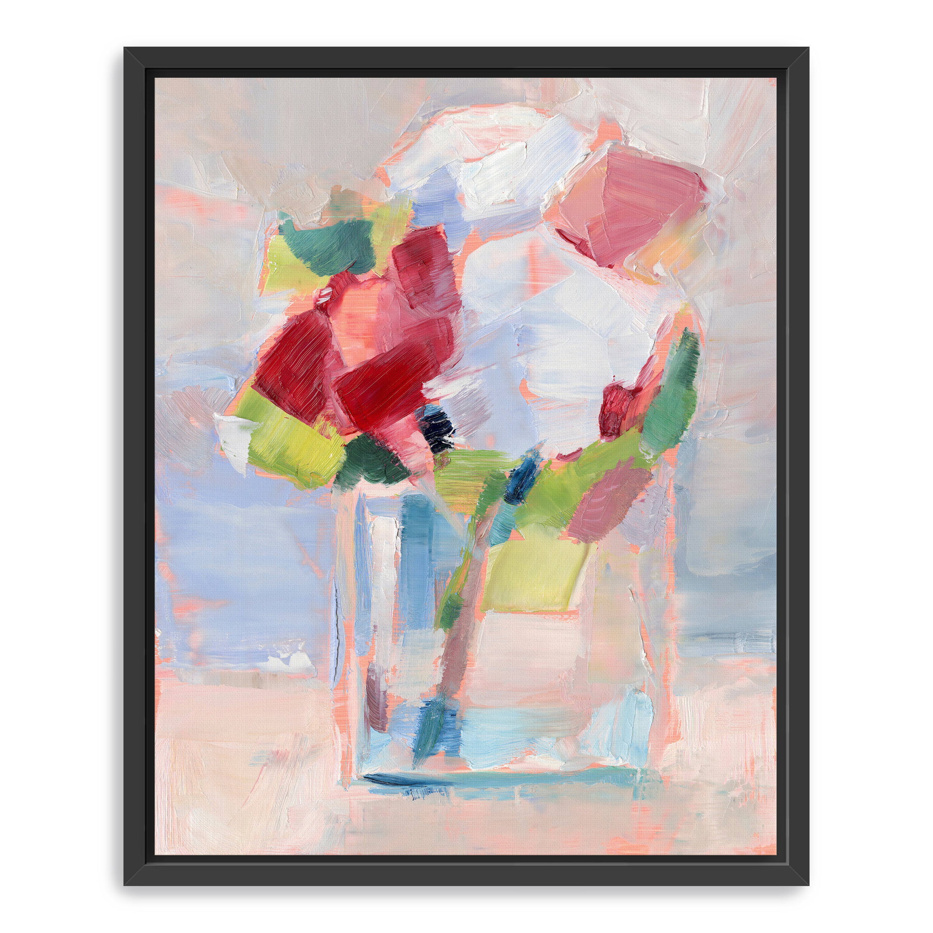 Abstract Flowers in Vase II Canvas Giclee
