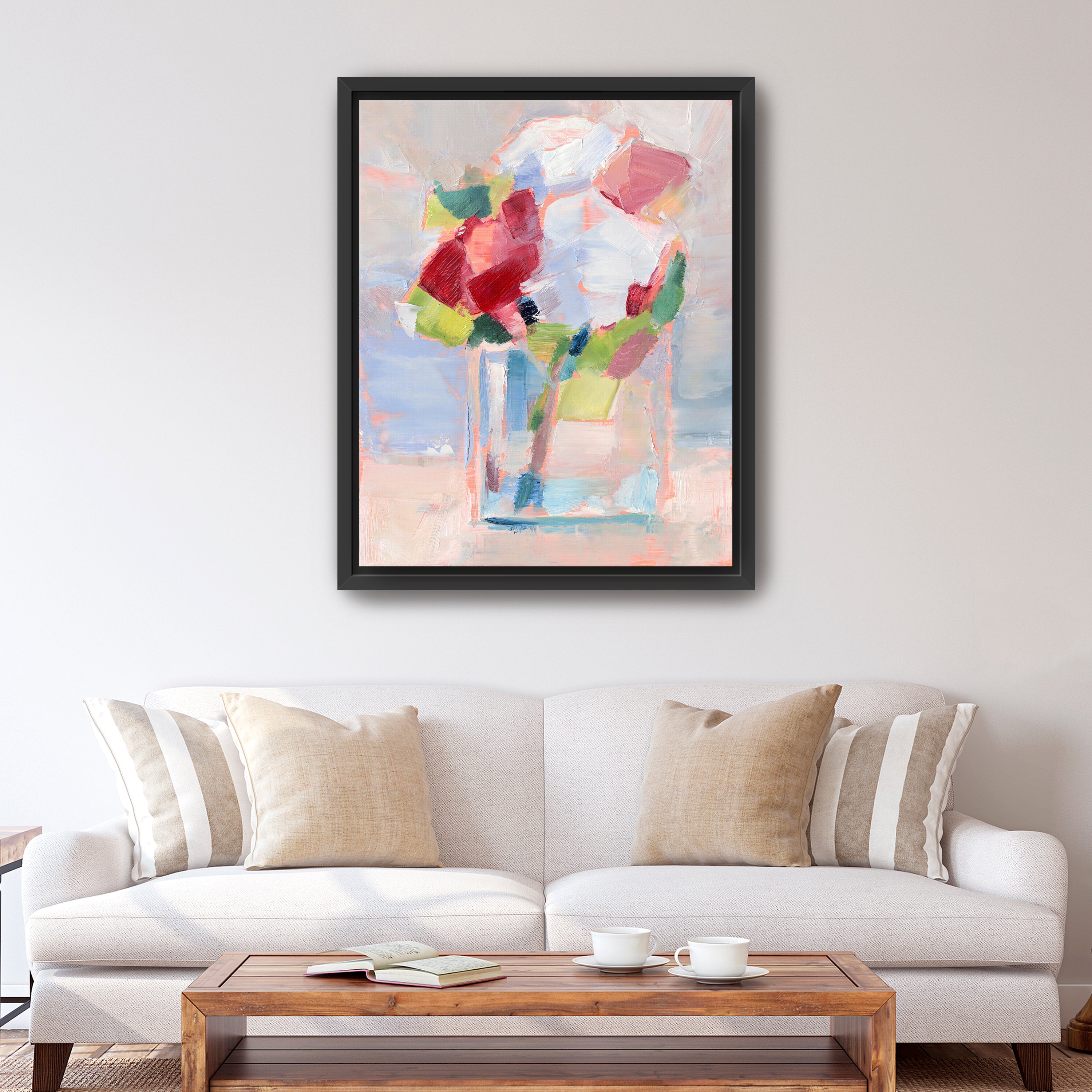 Abstract Flowers in Vase II Canvas Giclee