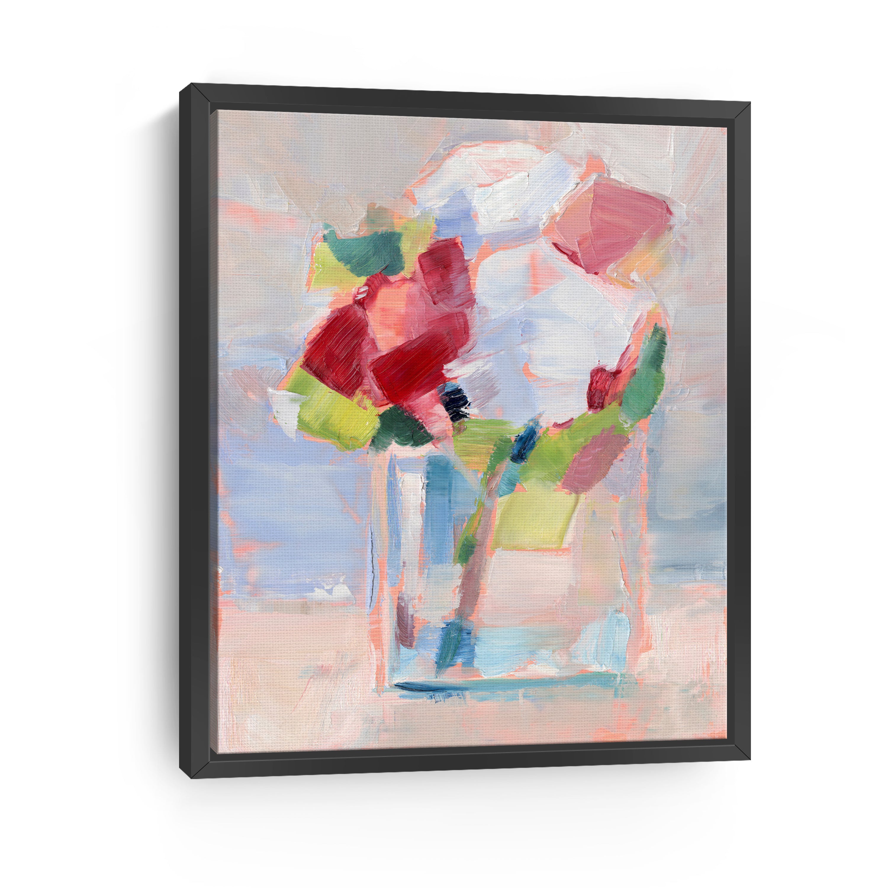 Abstract Flowers in Vase II Canvas Giclee