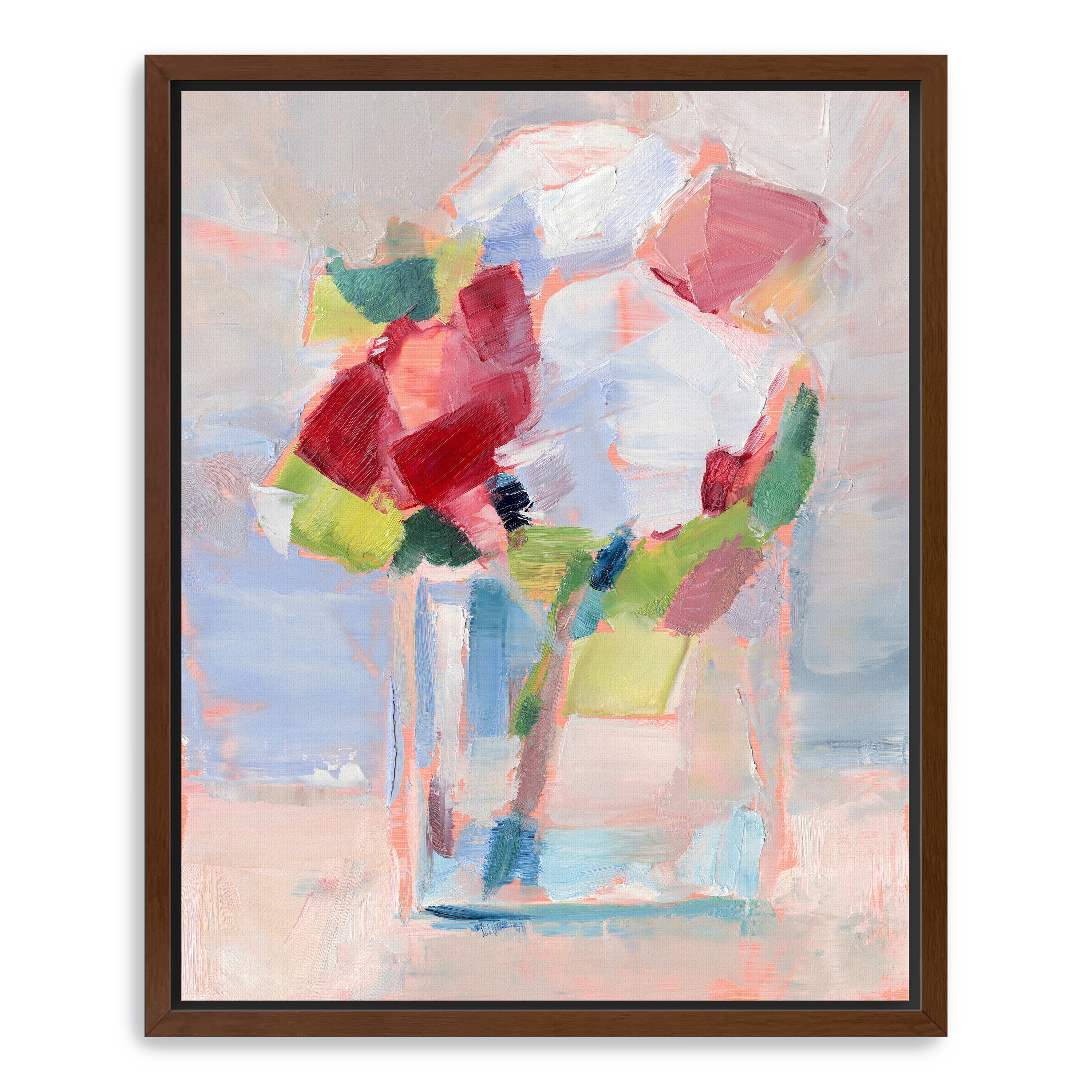 Abstract Flowers in Vase II Canvas Giclee