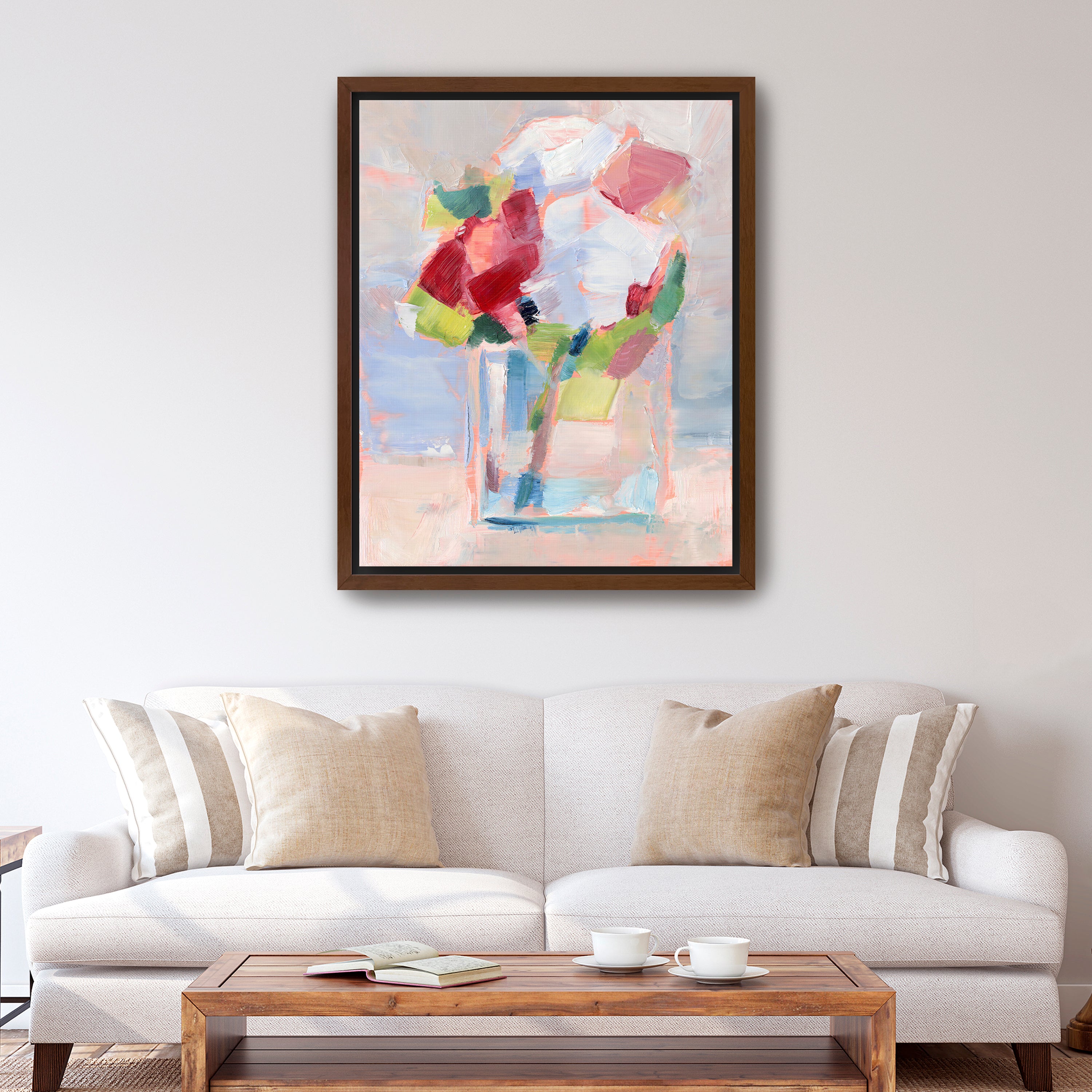 Abstract Flowers in Vase II Canvas Giclee