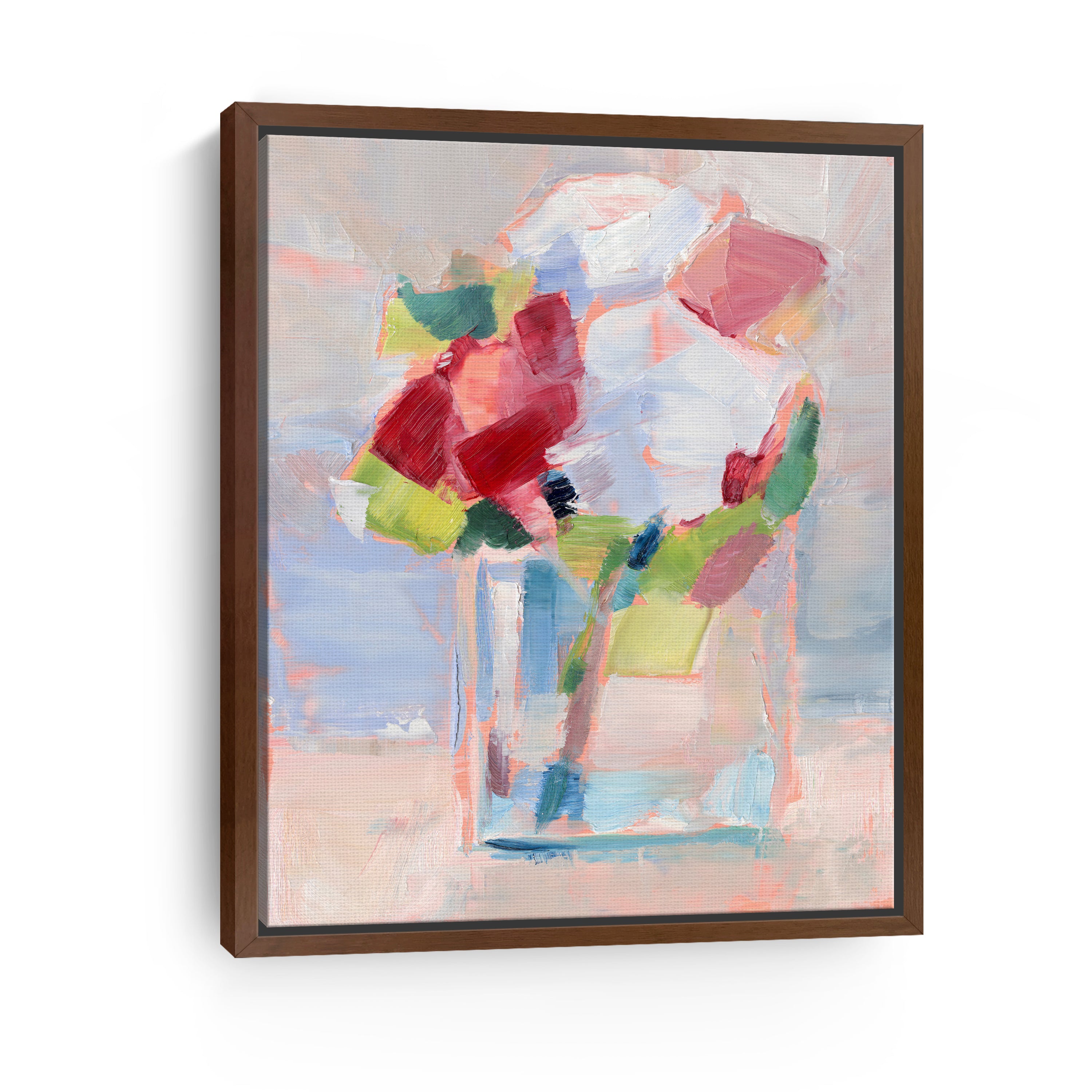 Abstract Flowers in Vase II Canvas Giclee