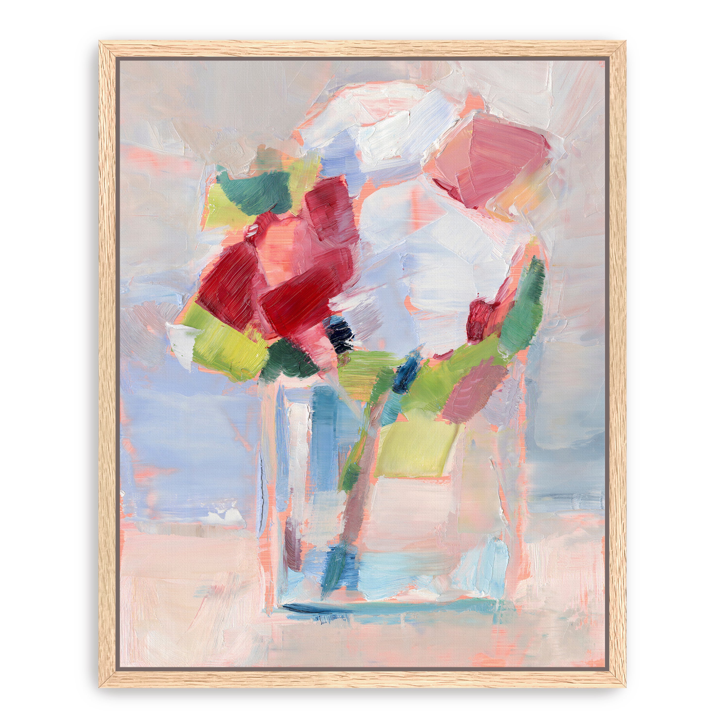 Abstract Flowers in Vase II Canvas Giclee