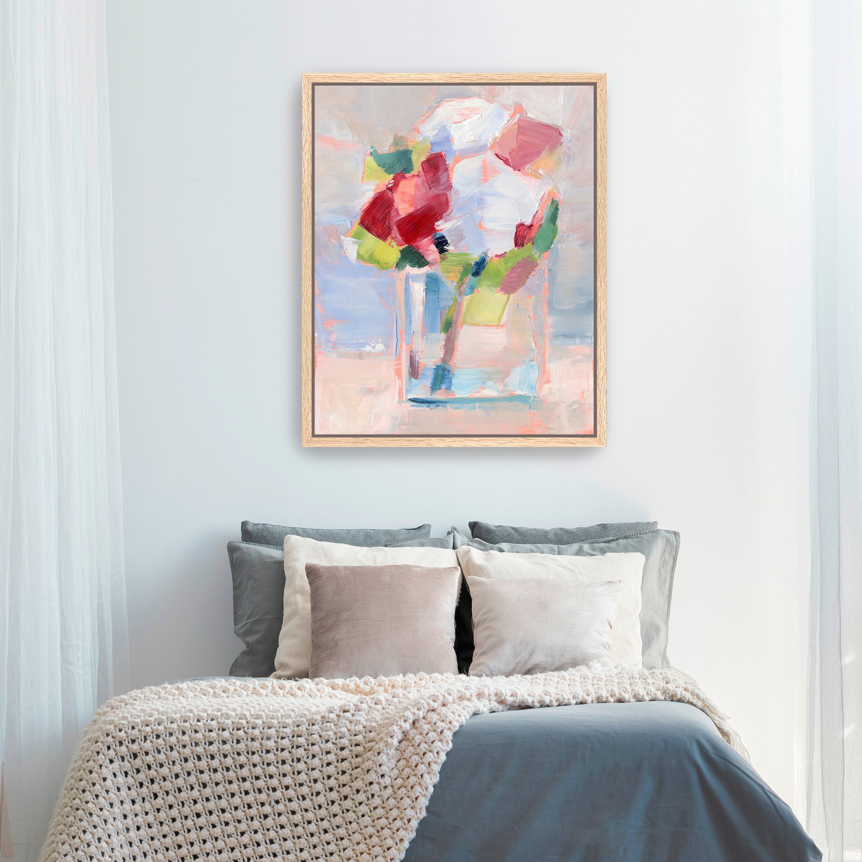Abstract Flowers in Vase II Canvas Giclee