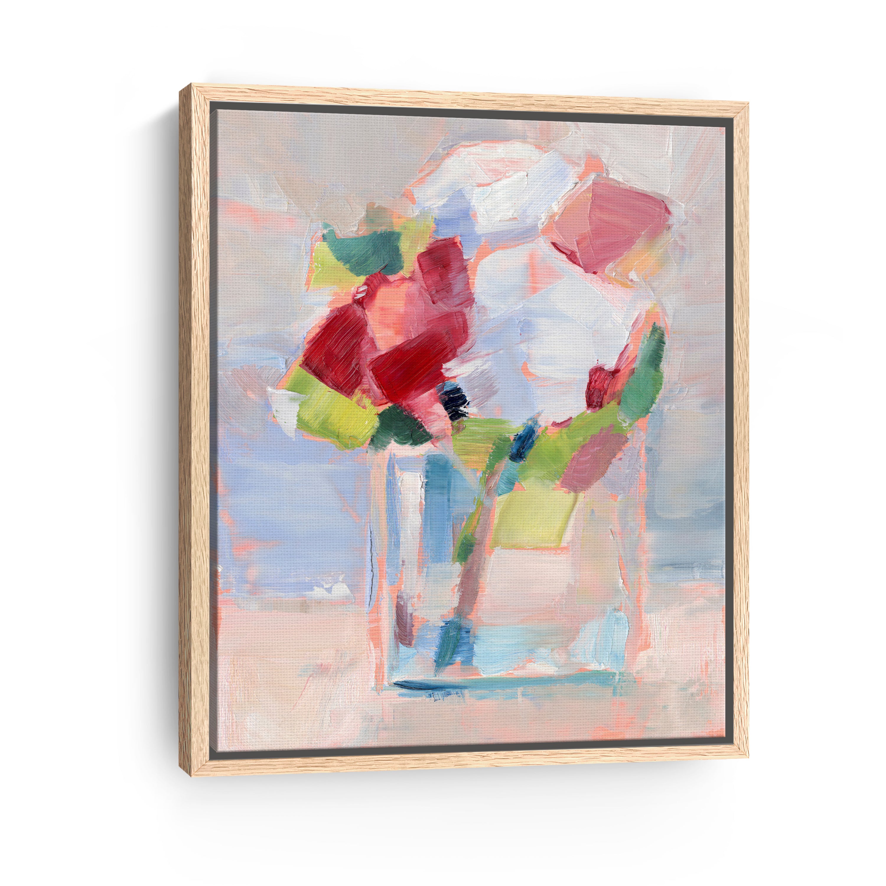 Abstract Flowers in Vase II Canvas Giclee
