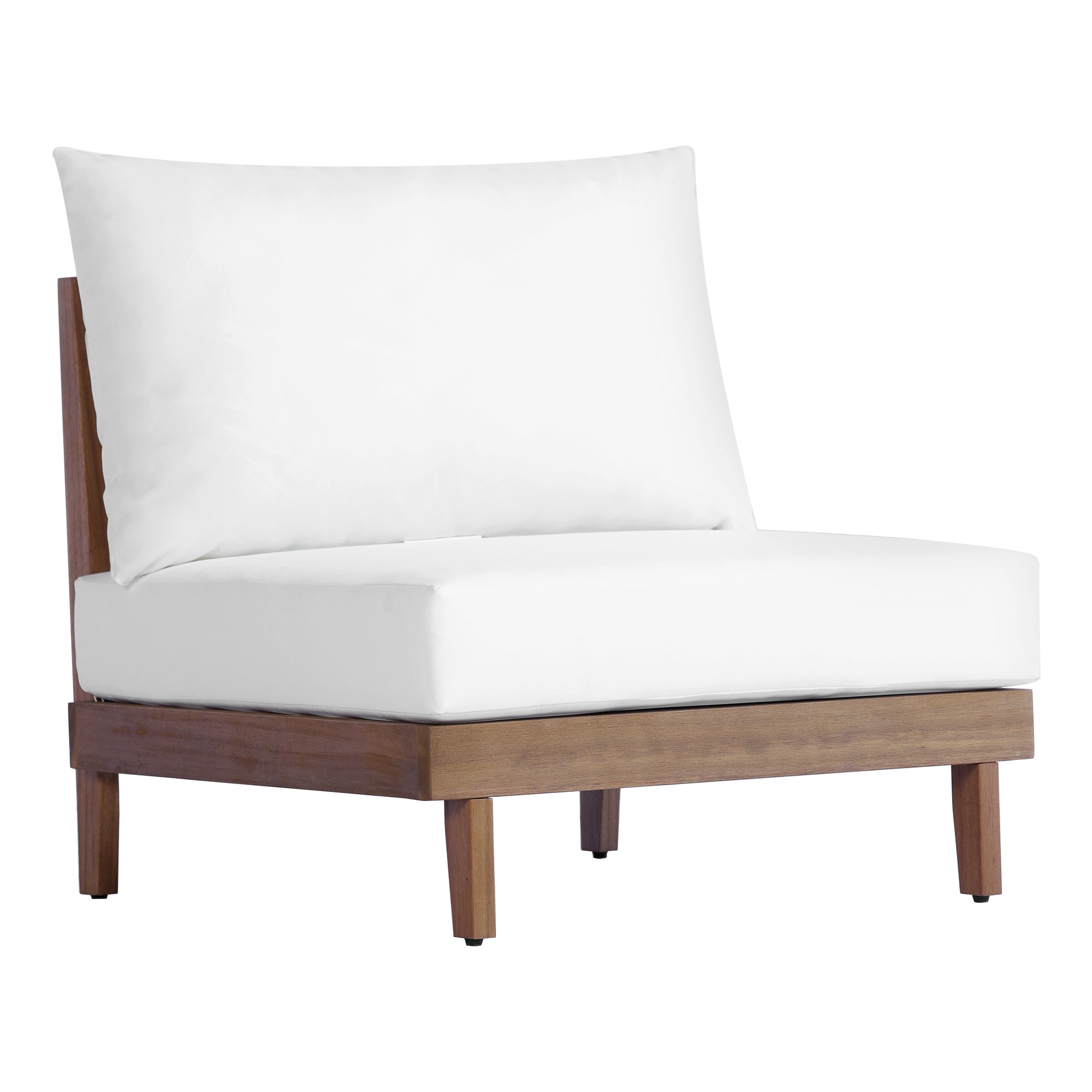 8-Piece Acacia Wood Outdoor Patio Sofa Set, Modular Sectional Furniture Set With Storage Tea Table, Coffee Table And Cushions