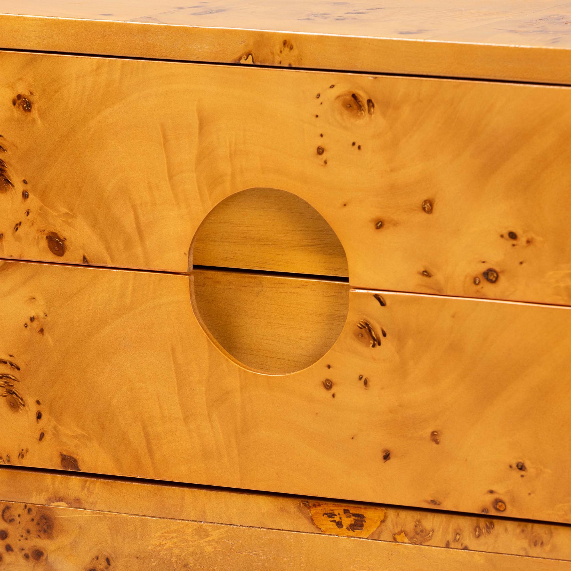 Violet Wood 2-Drawer Nightstand