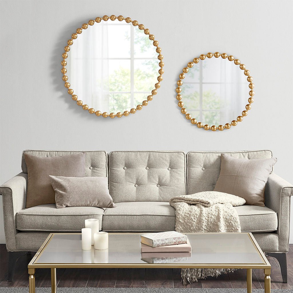 27" Diameter Beaded Round Wall Mirror - Mirrors