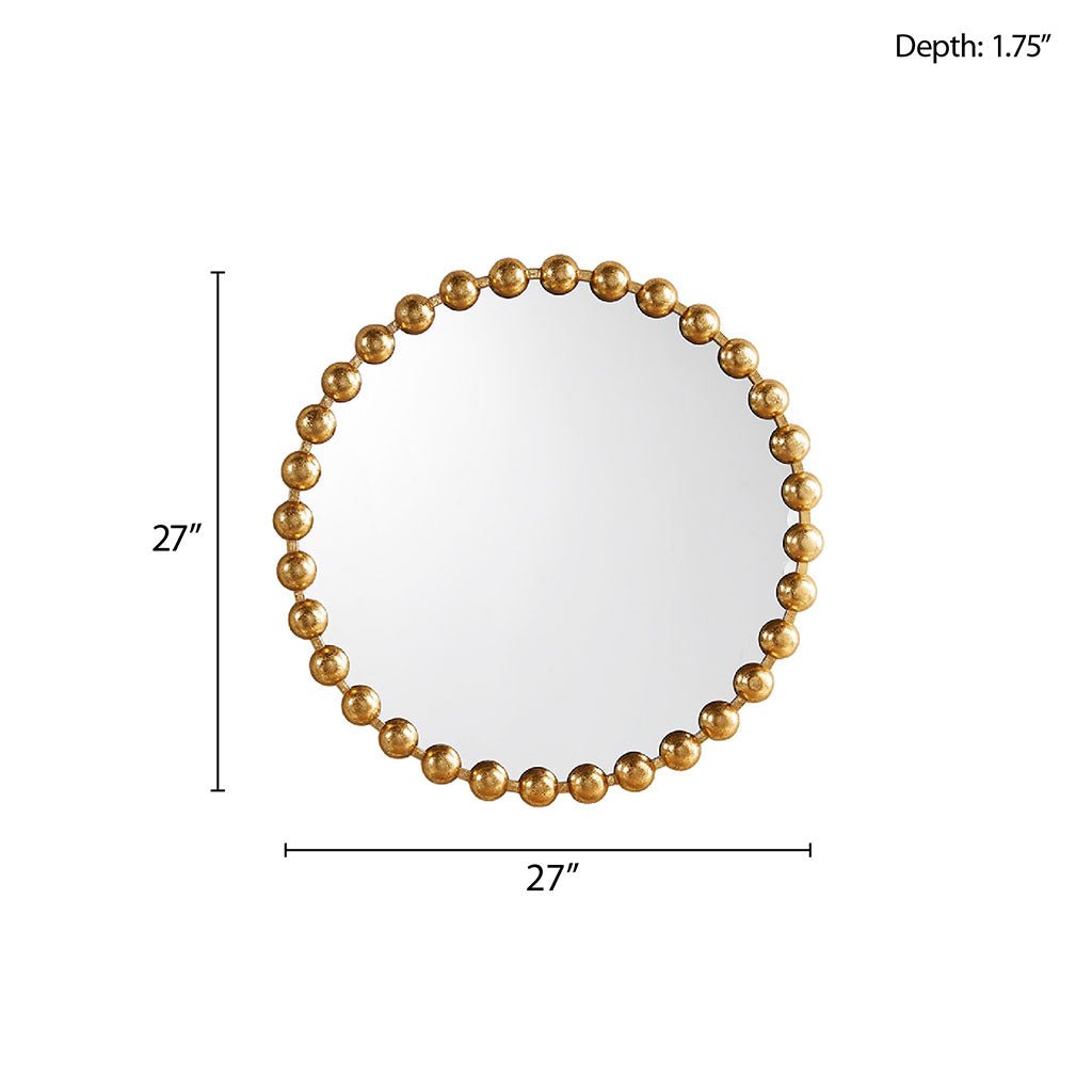 27" Diameter Beaded Round Wall Mirror - Mirrors